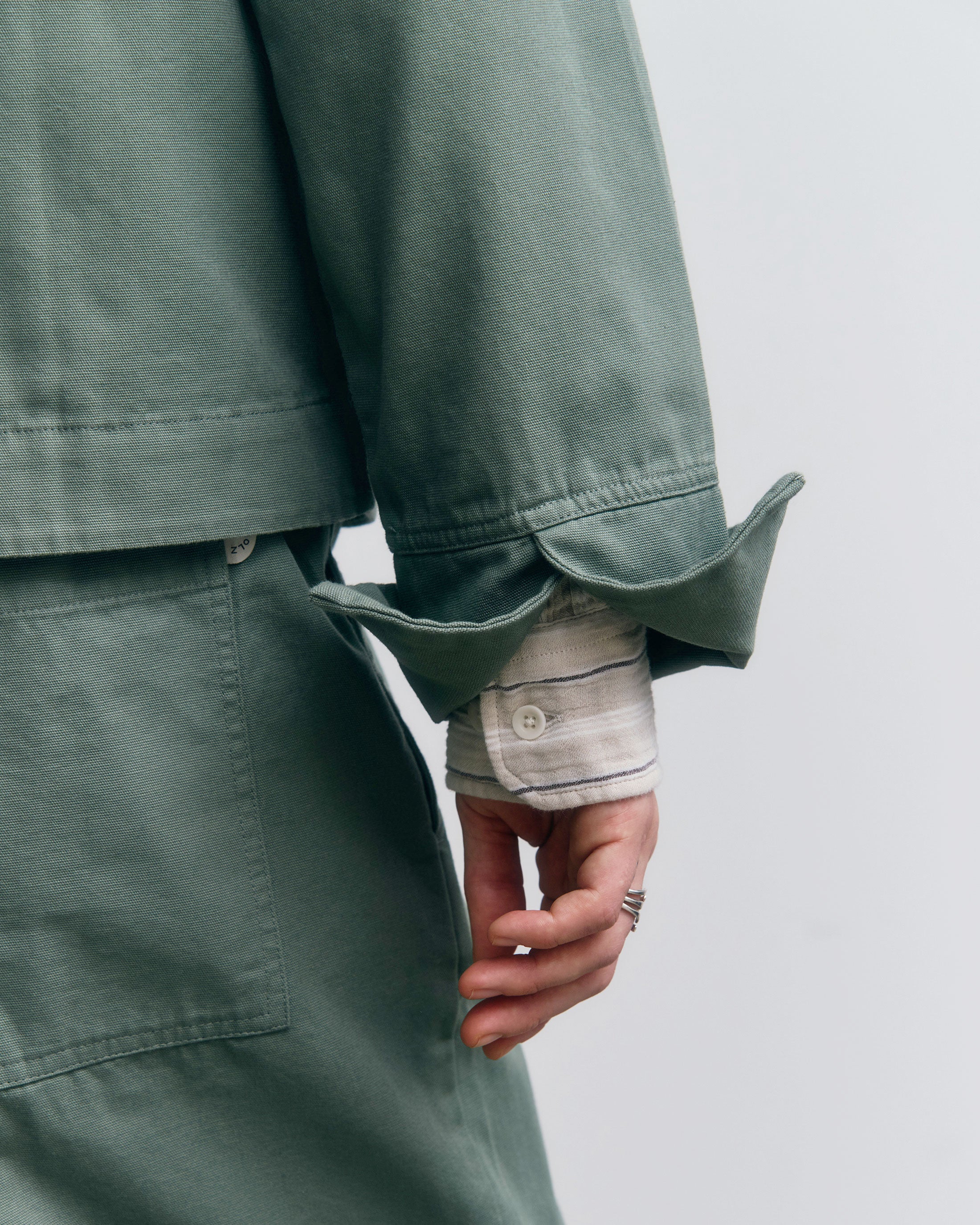 Kimono Jacke Bio Baumwolle - Grün