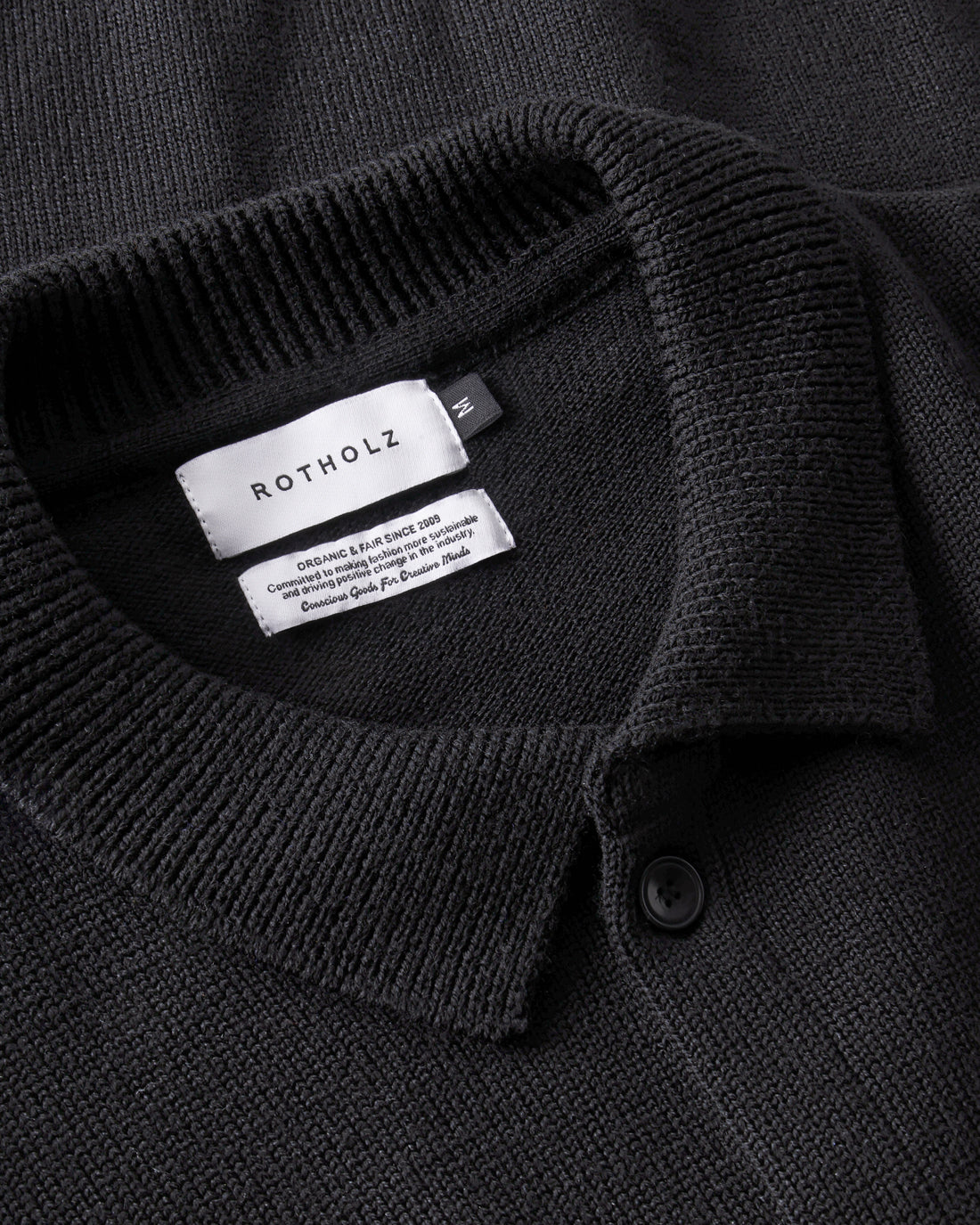 Knit Shirt Merino Wool - Black