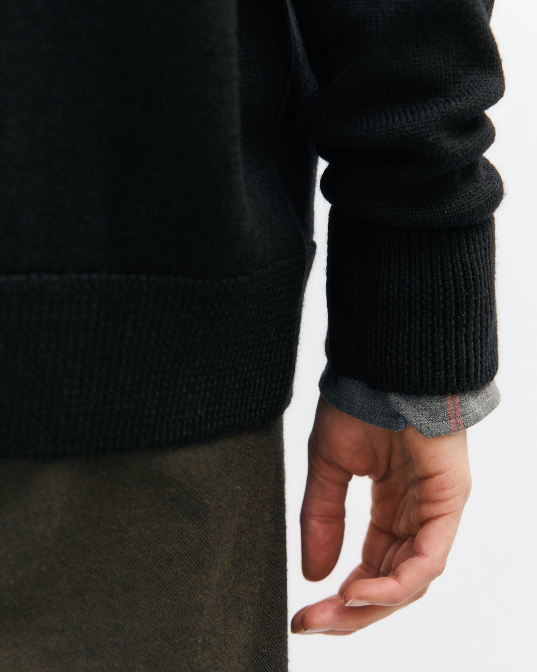 Knit Shirt Merino Wool - Black 