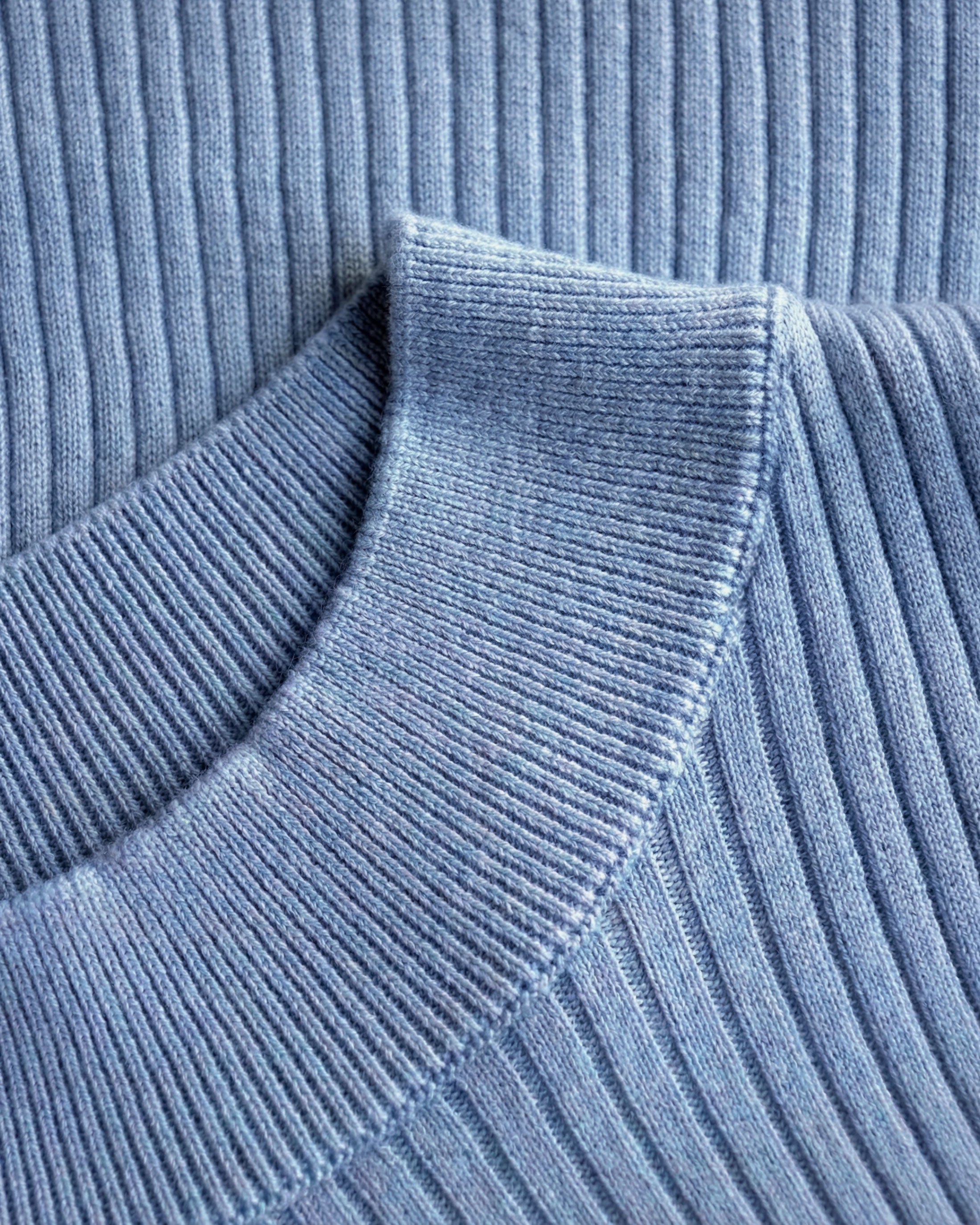 Merino Strick Singlet - Blau