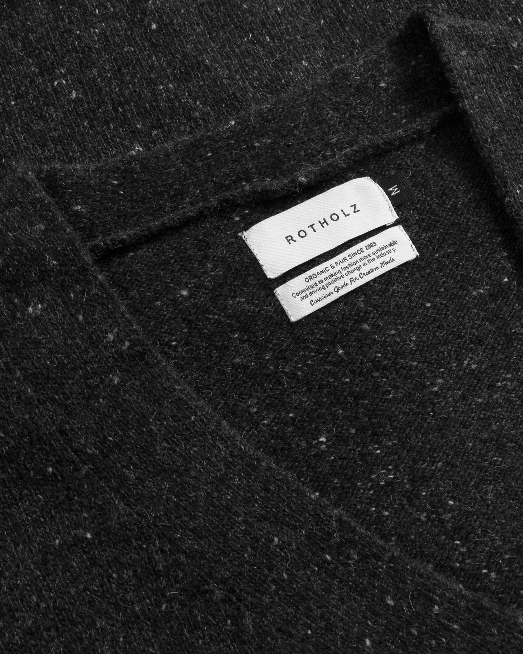 Knit Cardigan - Speckled Black FW26