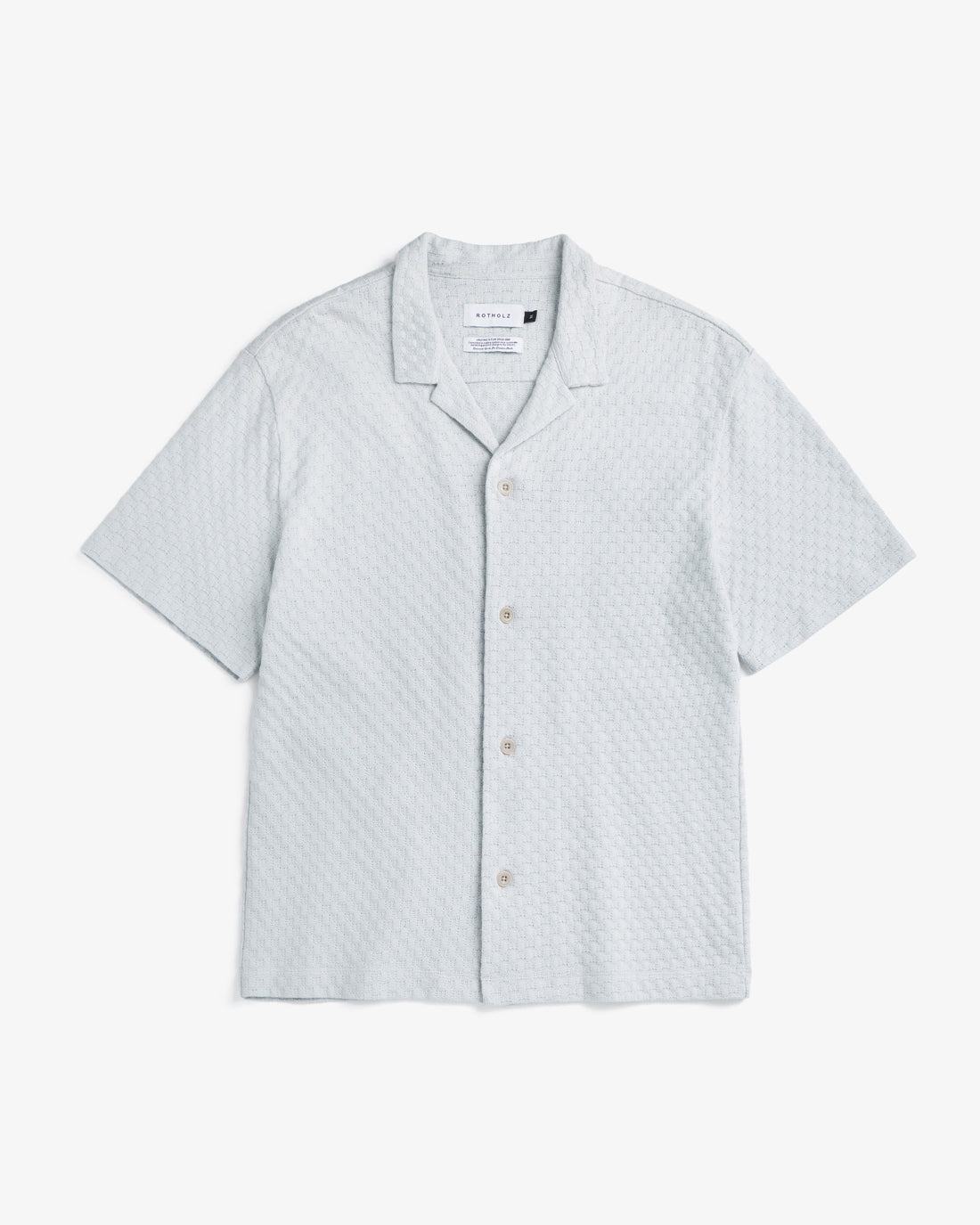 Knitted Bowling Shirt Organic Cotton - Grey