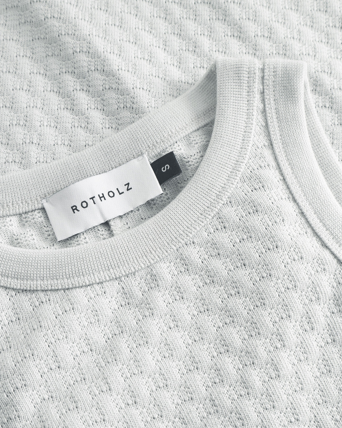 Knit summer dress, organic cotton - Grey