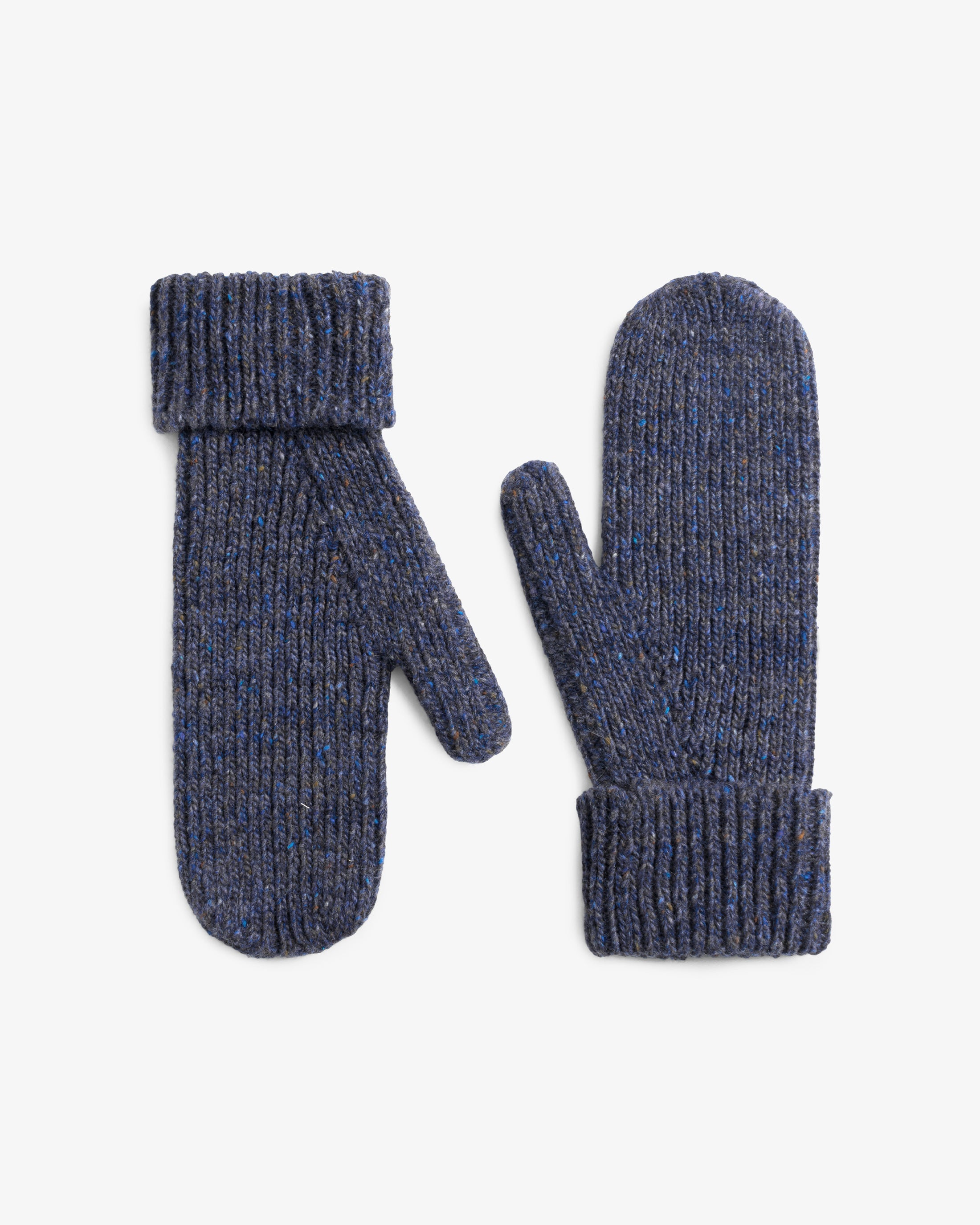 Knitted Mittens - Speckled Blue FW26