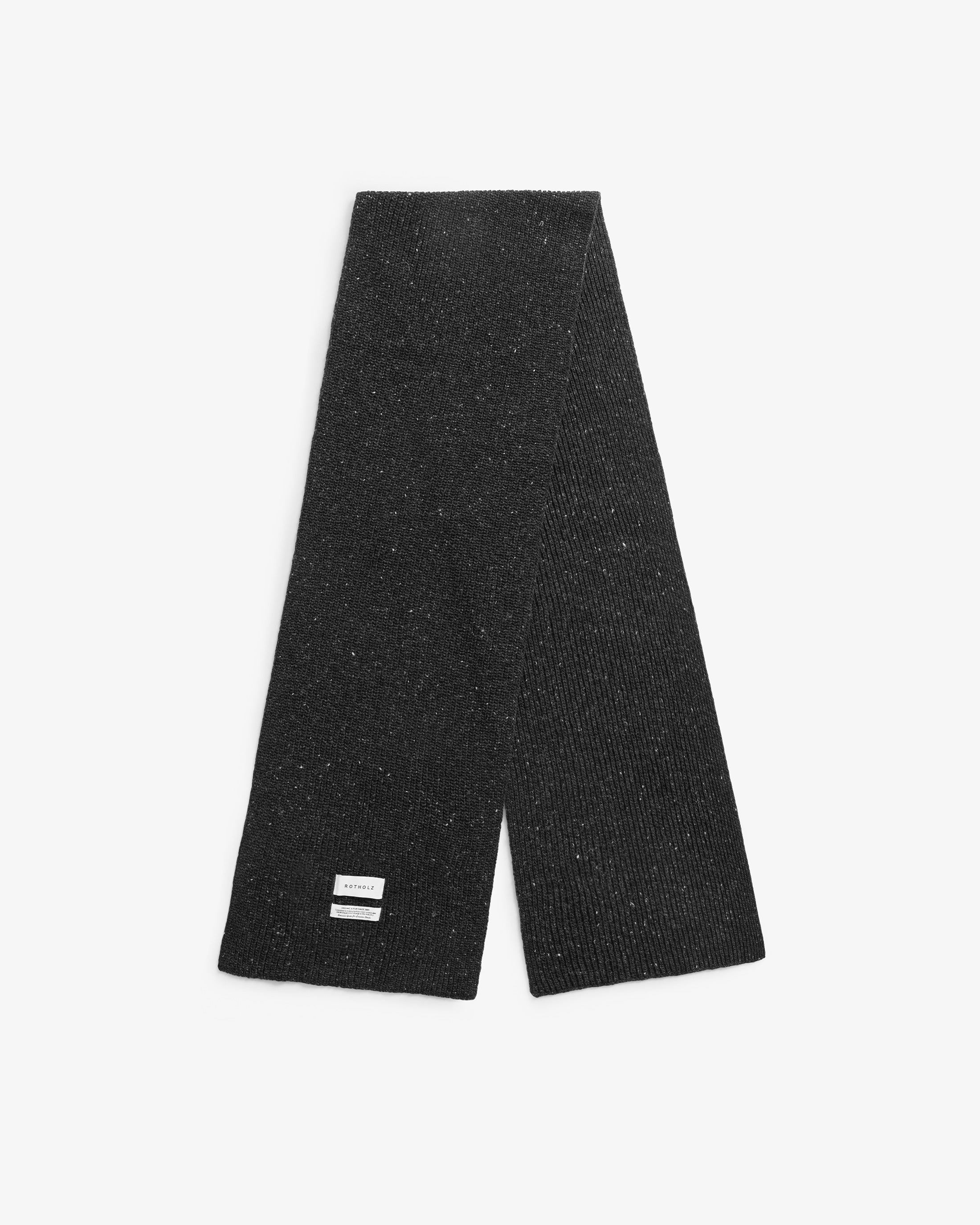 Knit Scarf - Speckled Black FW26