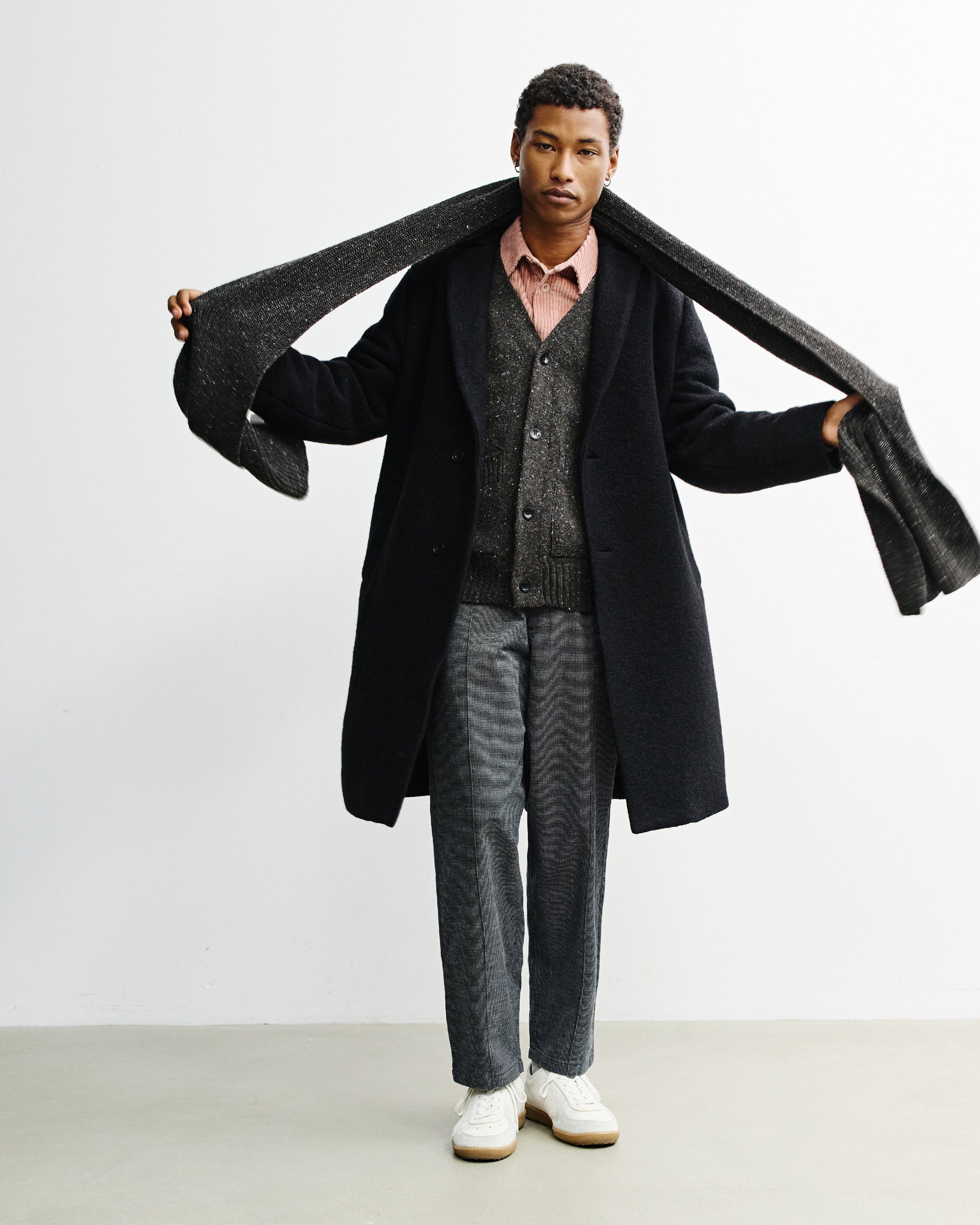 Knit Scarf - Speckled Black FW26