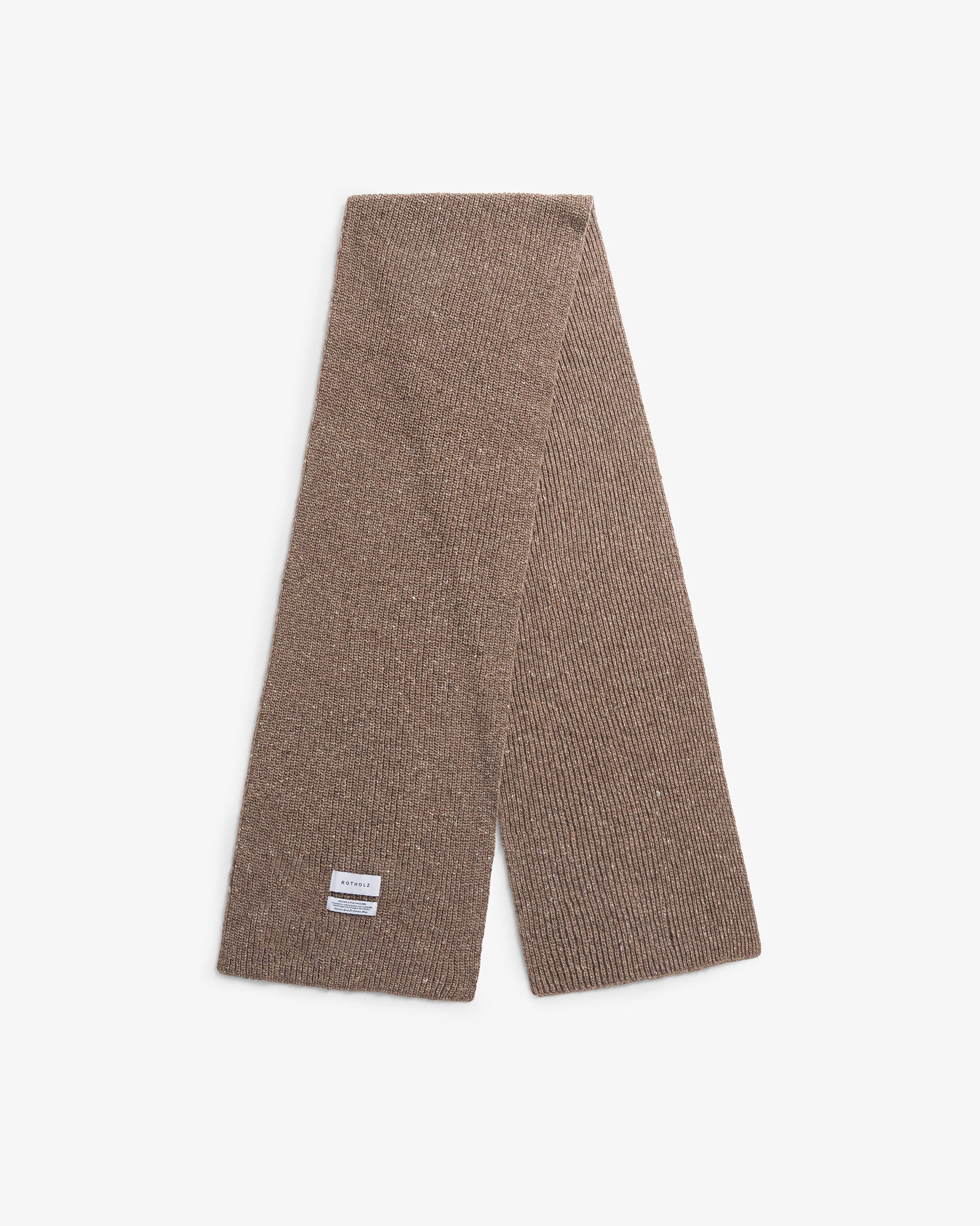 Knitted Scarf - Speckled Brown FW26
