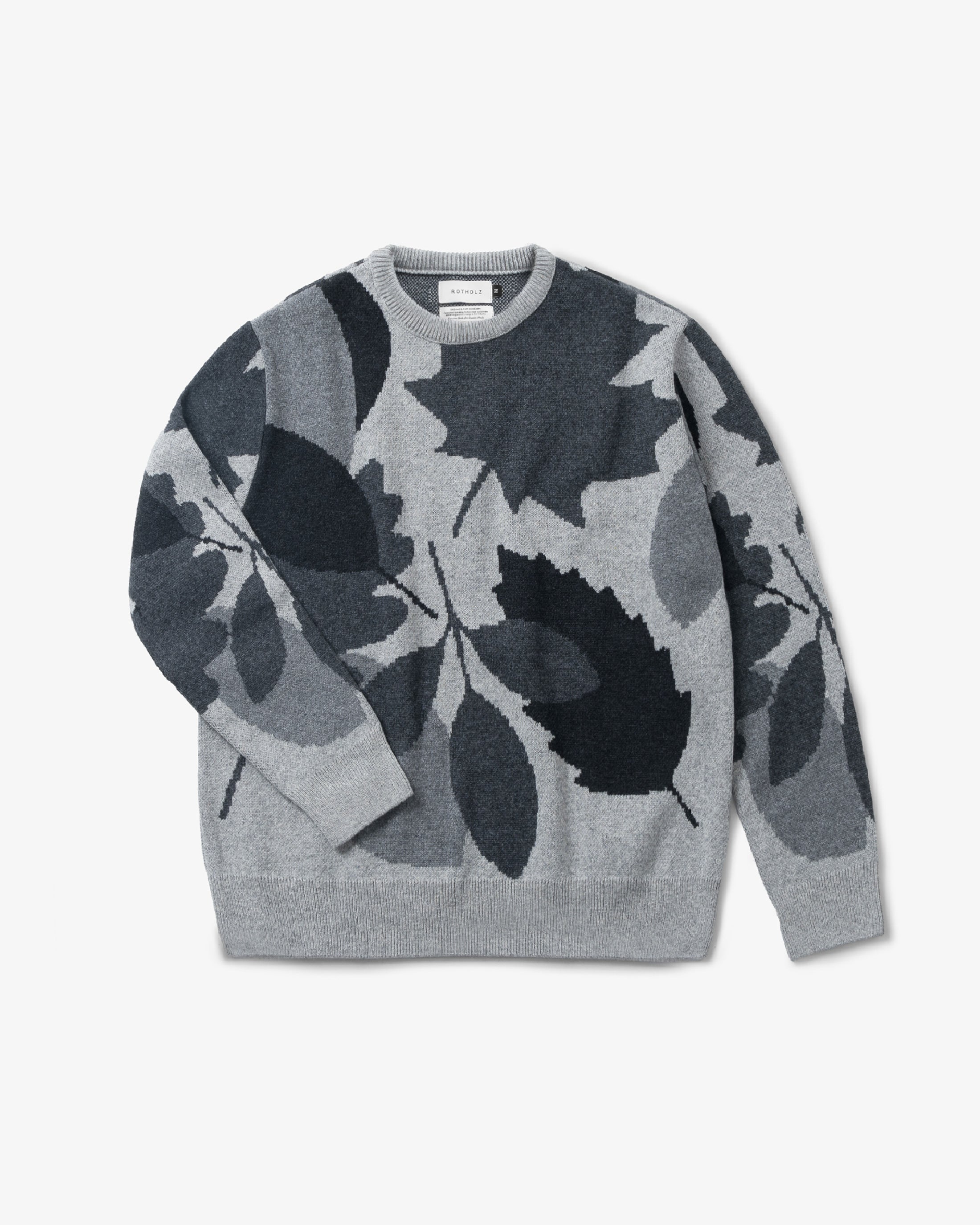 Leaf Knit Sweatshirt - Leaf Gray FW26