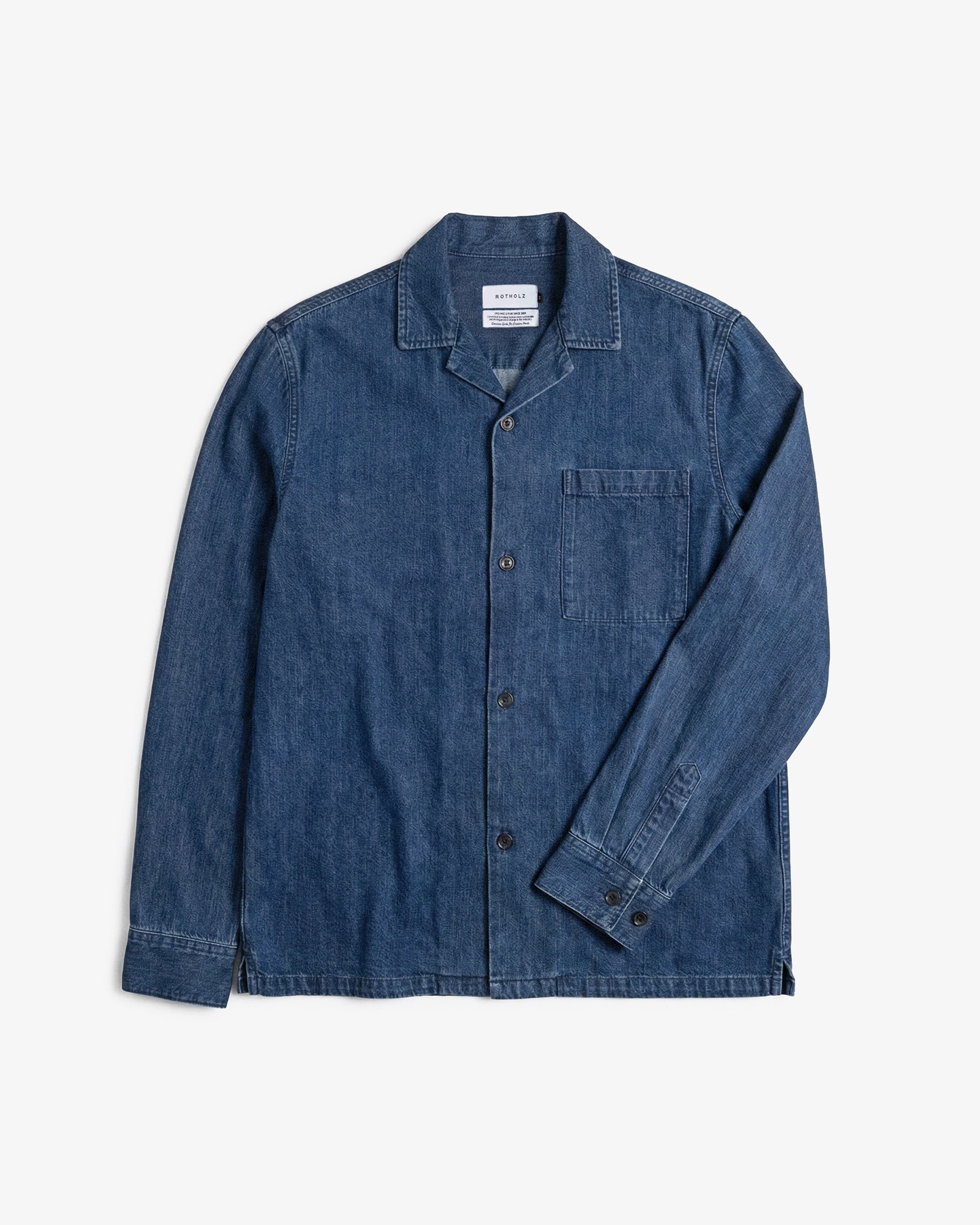 Leisure Shirt Recycled Cotton - Washed Denim