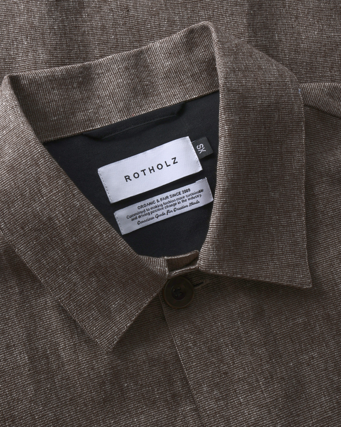 Lightweight jacket, organic cotton - canvas brown