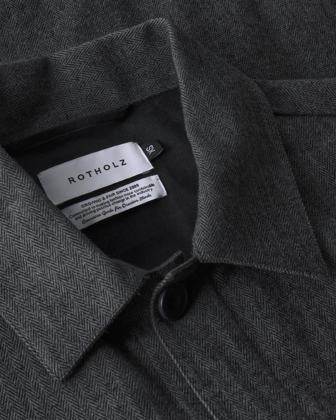 Lightweight jacket made from organic cotton - Herringbone Grey