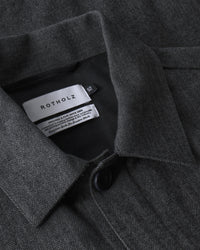 Leichte Jacke Bio Baumwolle - Herringbone Grau