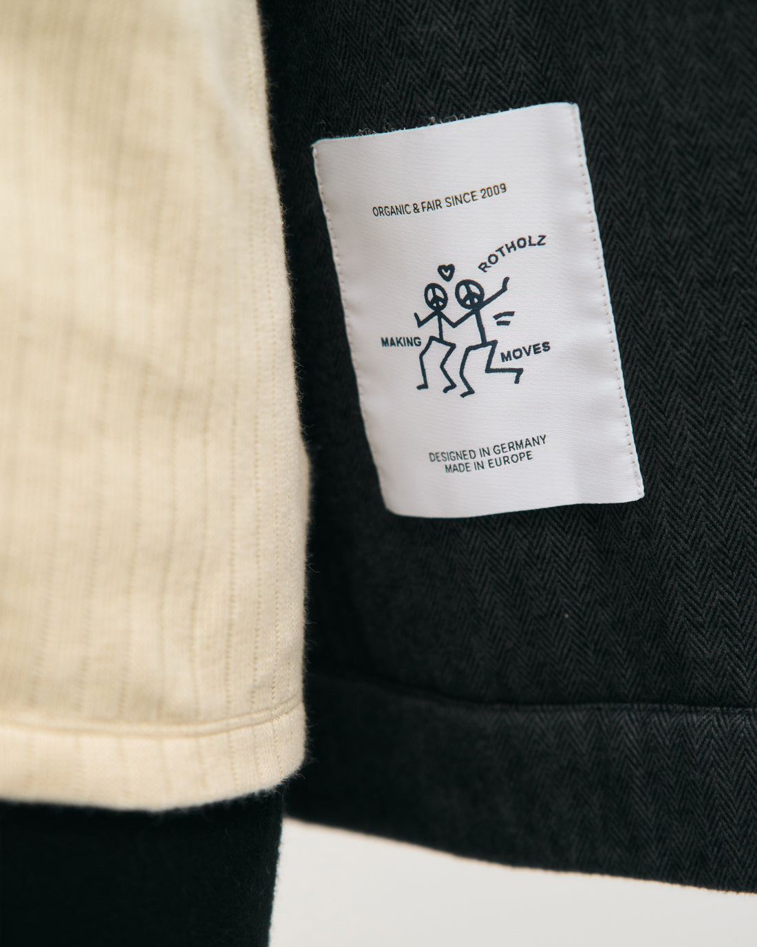 Lightweight jacket made from organic cotton - Herringbone Grey