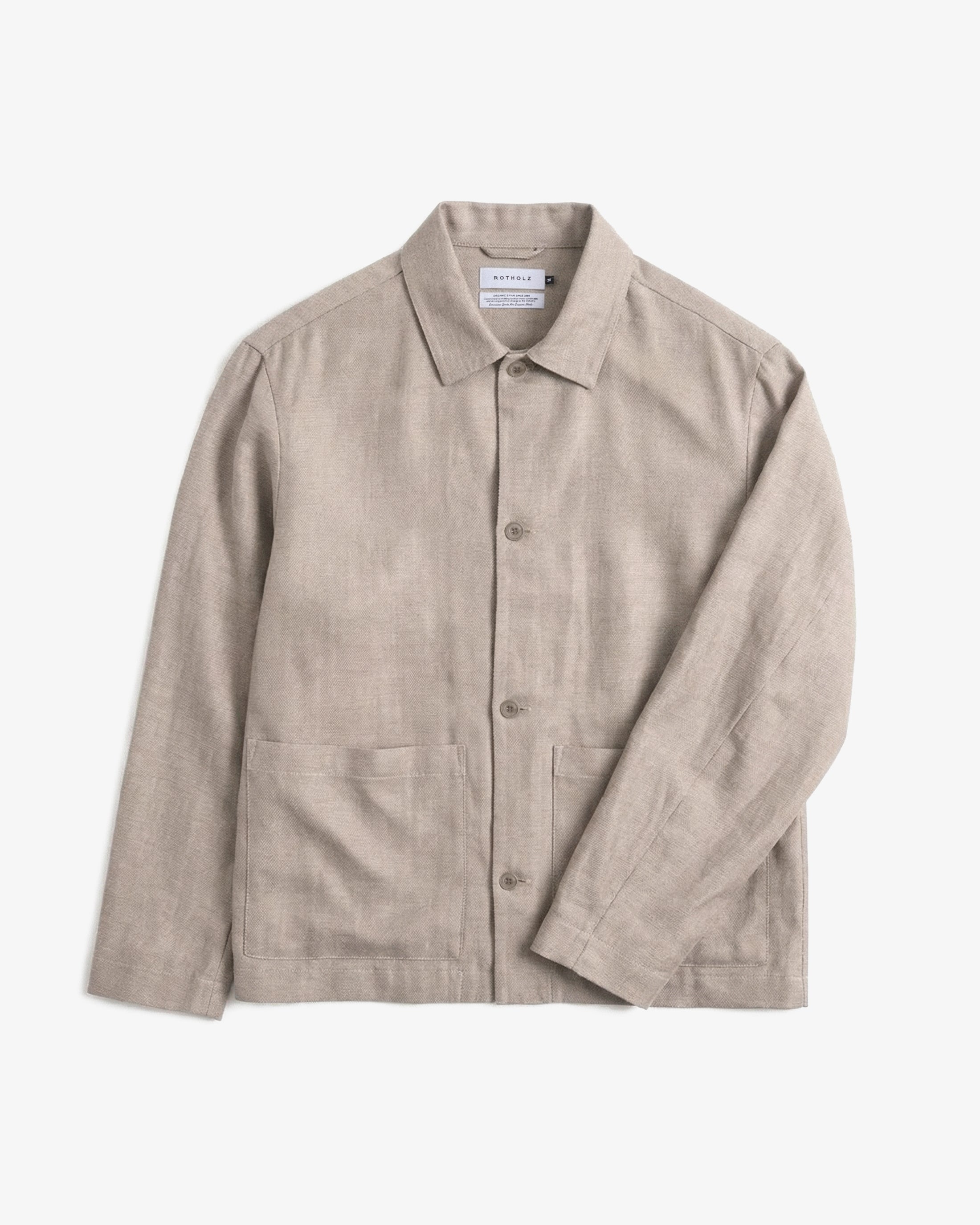 Light Overjacket Organic Cotton - Gray Brown