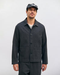 Leichte Jacke Bio Baumwolle - Herringbone Grau