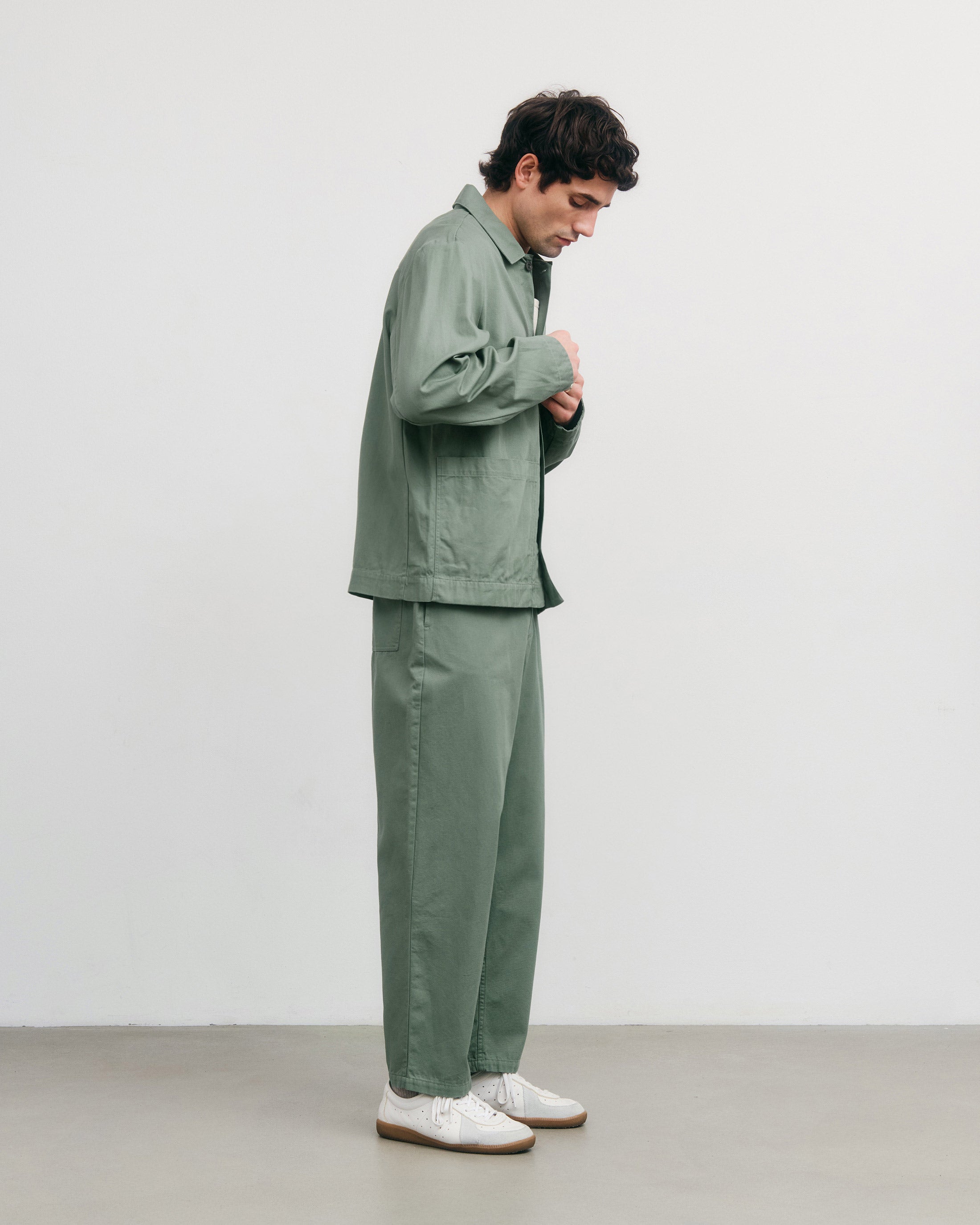 Light Workwear Jacket Organic Cotton - Green