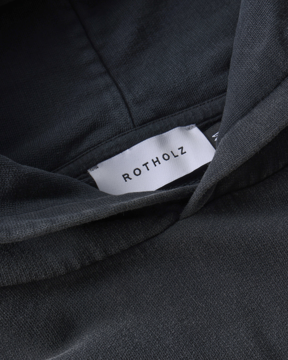 Logo Hoodie Organic Cotton - Washed Black