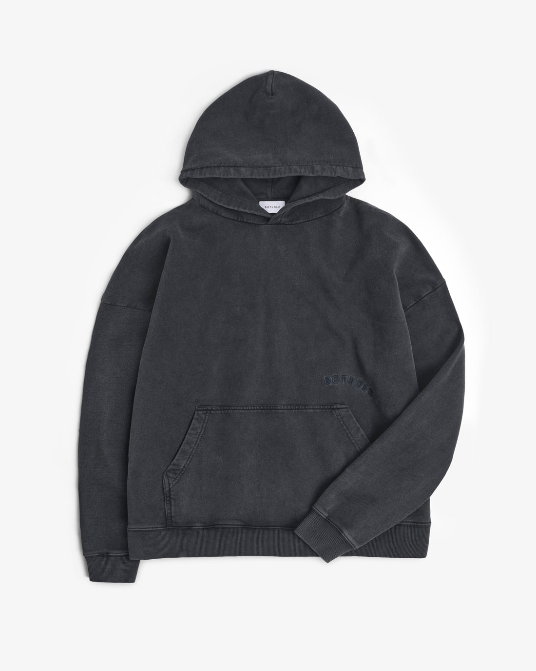 Logo Hoodie Organic Cotton - Washed Black