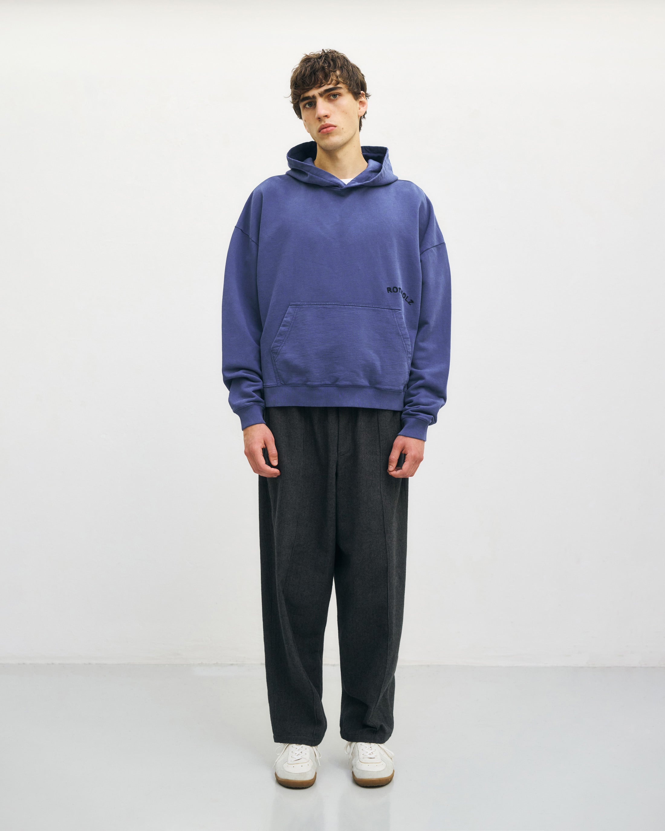 Logo Hoodie Organic Cotton - Blue