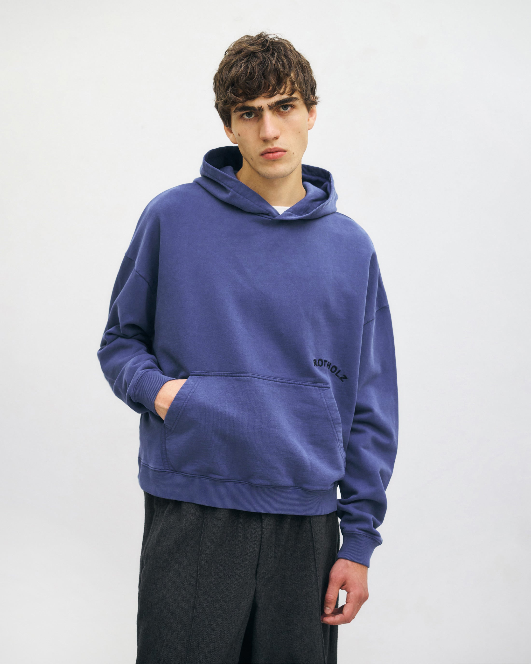 Logo Hoodie Organic Cotton - Blue