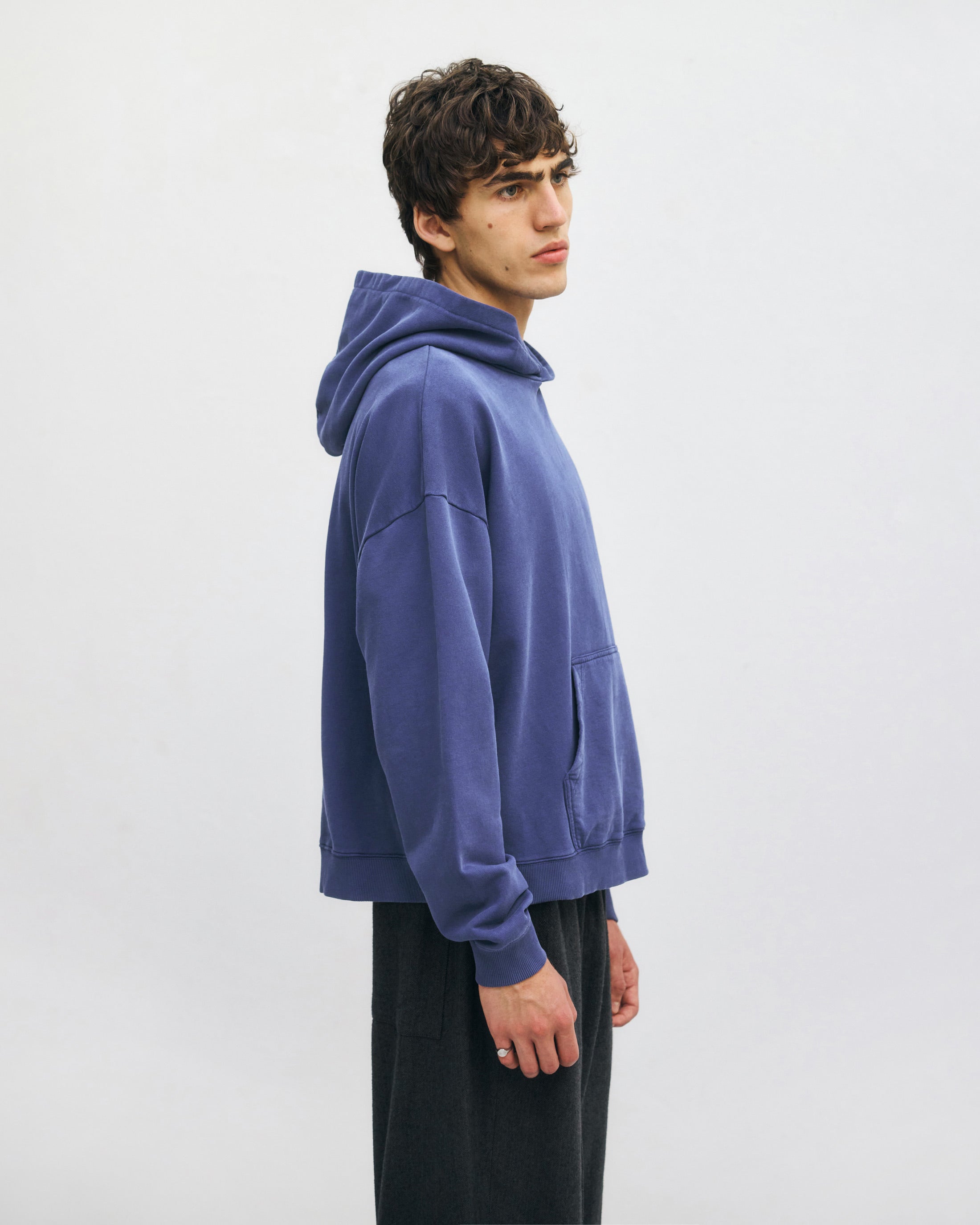 Logo Hoodie Organic Cotton - Blue