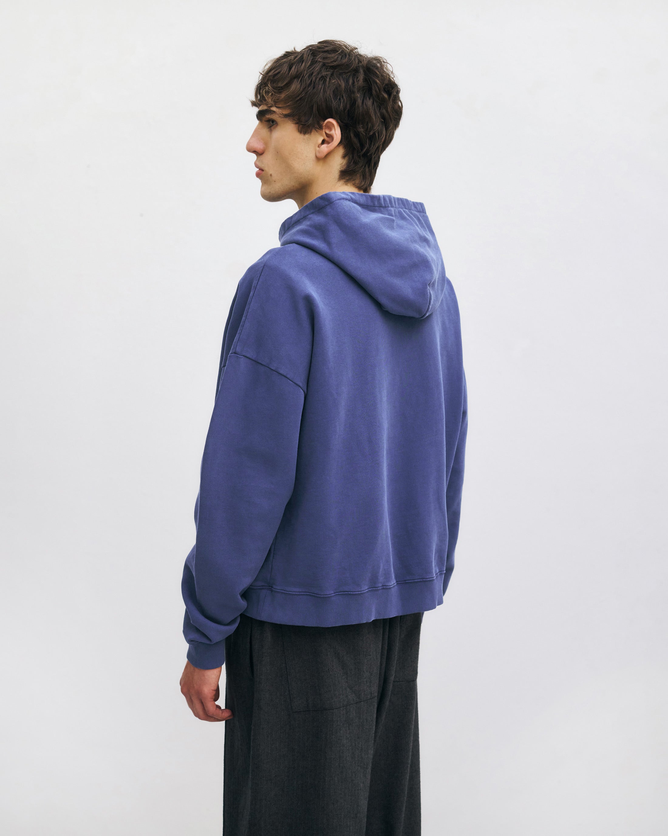 Logo Hoodie Organic Cotton - Blue