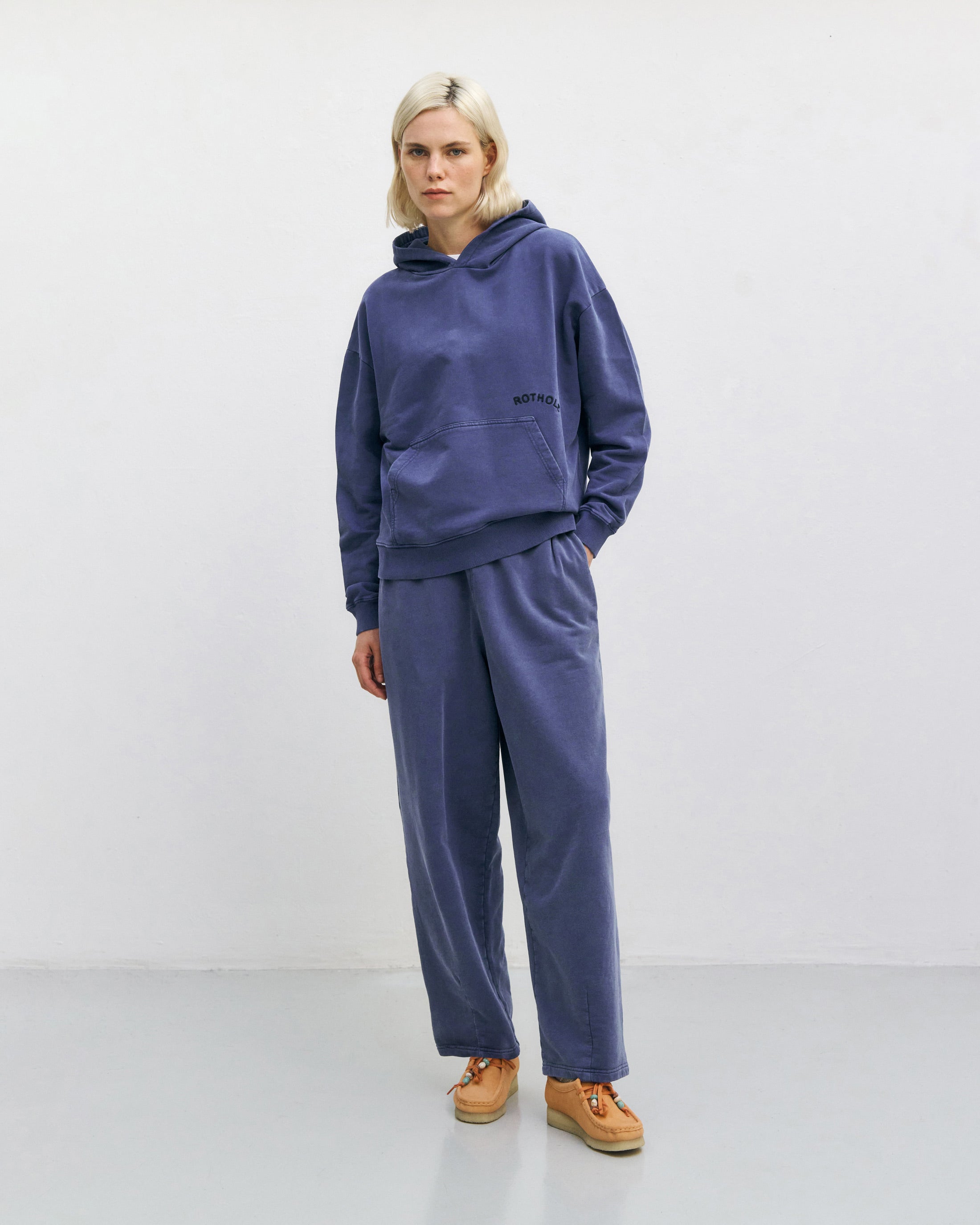 Logo Hoodie Organic Cotton - Blue