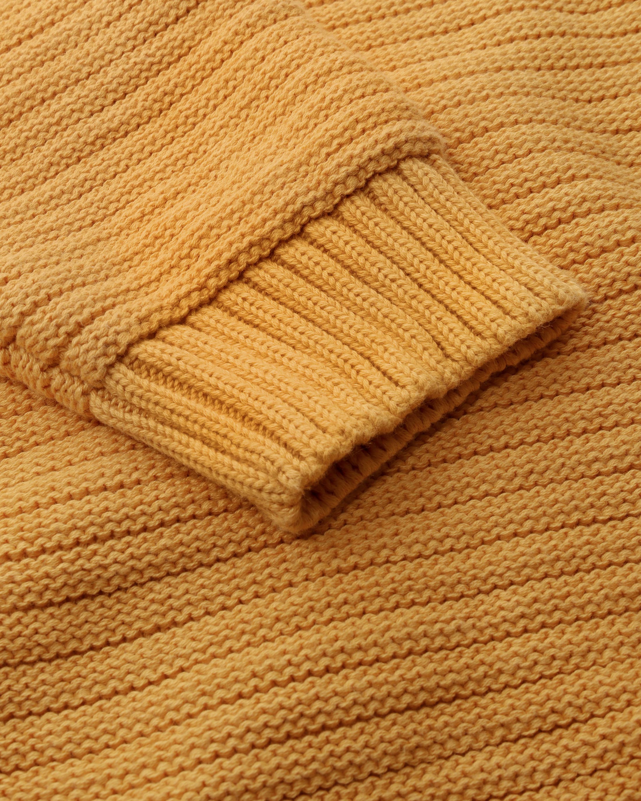 Ribbed Organic Cotton Jumper - Yellow