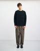 Gerippter Strickpullover Bio Baumwolle - Schwarz