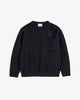 Gerippter Strickpullover Bio Baumwolle - Schwarz