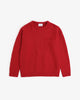 Gerippter Strickpullover Bio Baumwolle - Rot