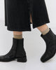 Schweres Mockneck Kleid Bio Baumwolle - Schwarz