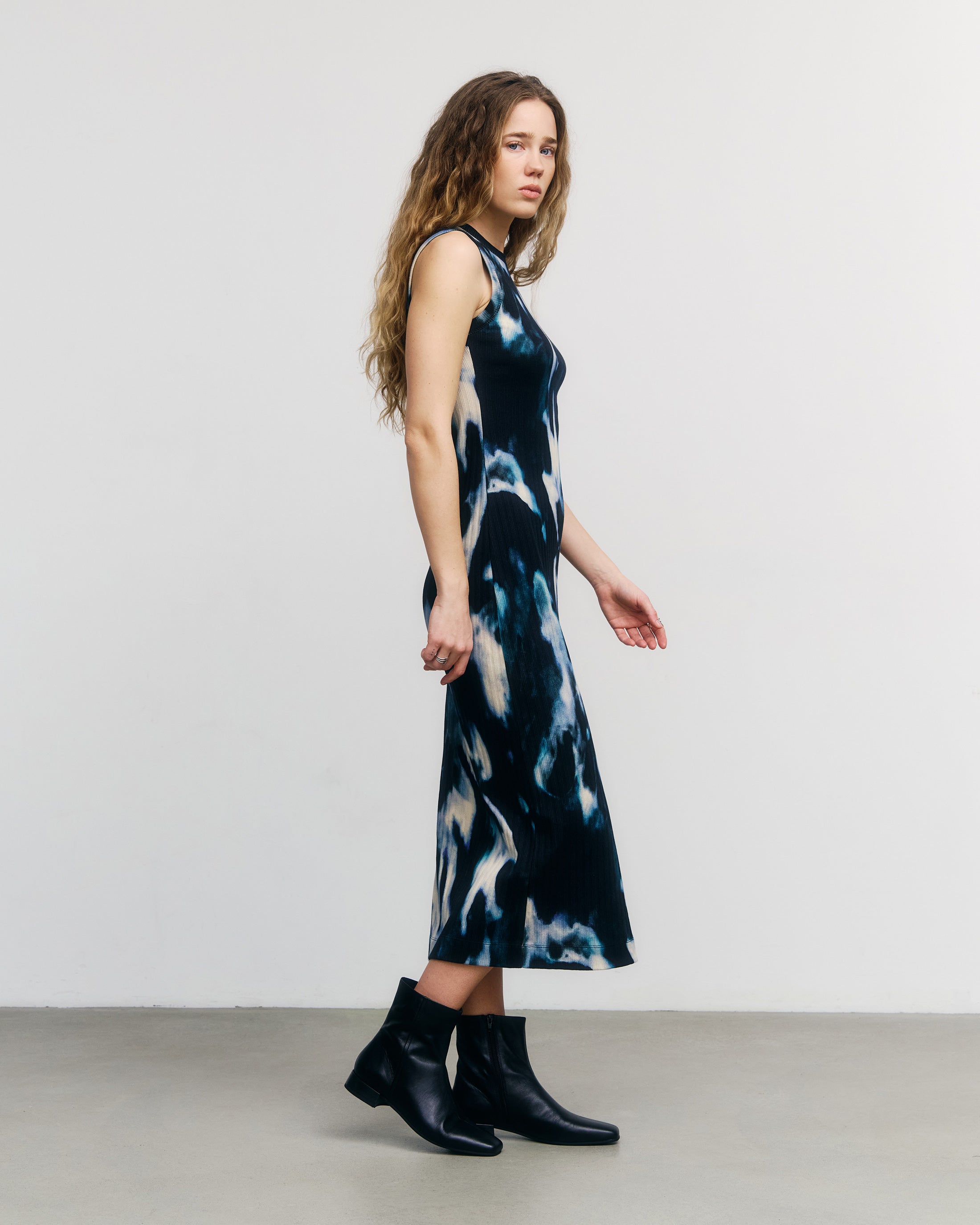 Open Back Dress Organic Cotton - Tie Dye