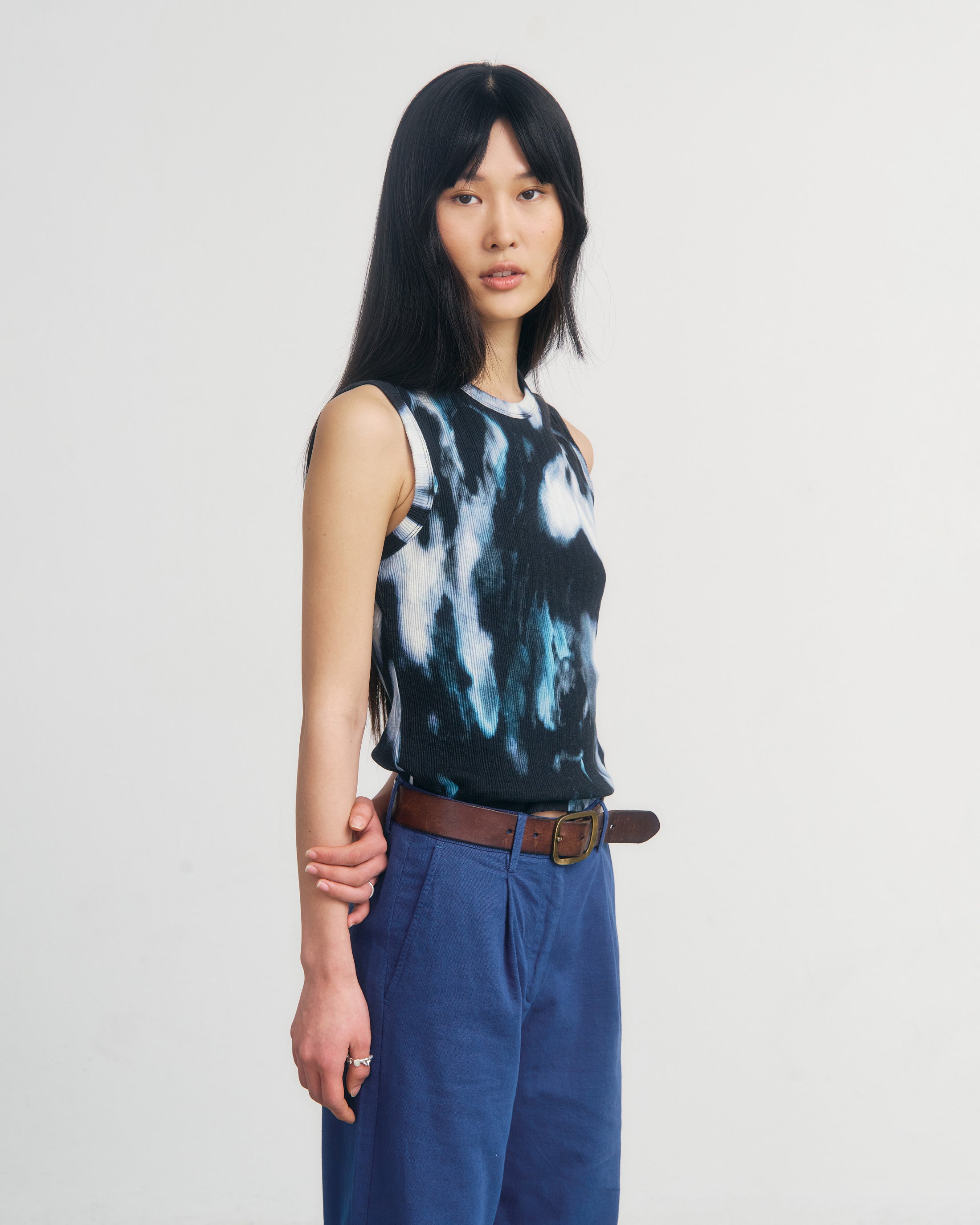 Ribbed Organic Cotton Top - Tie Dye