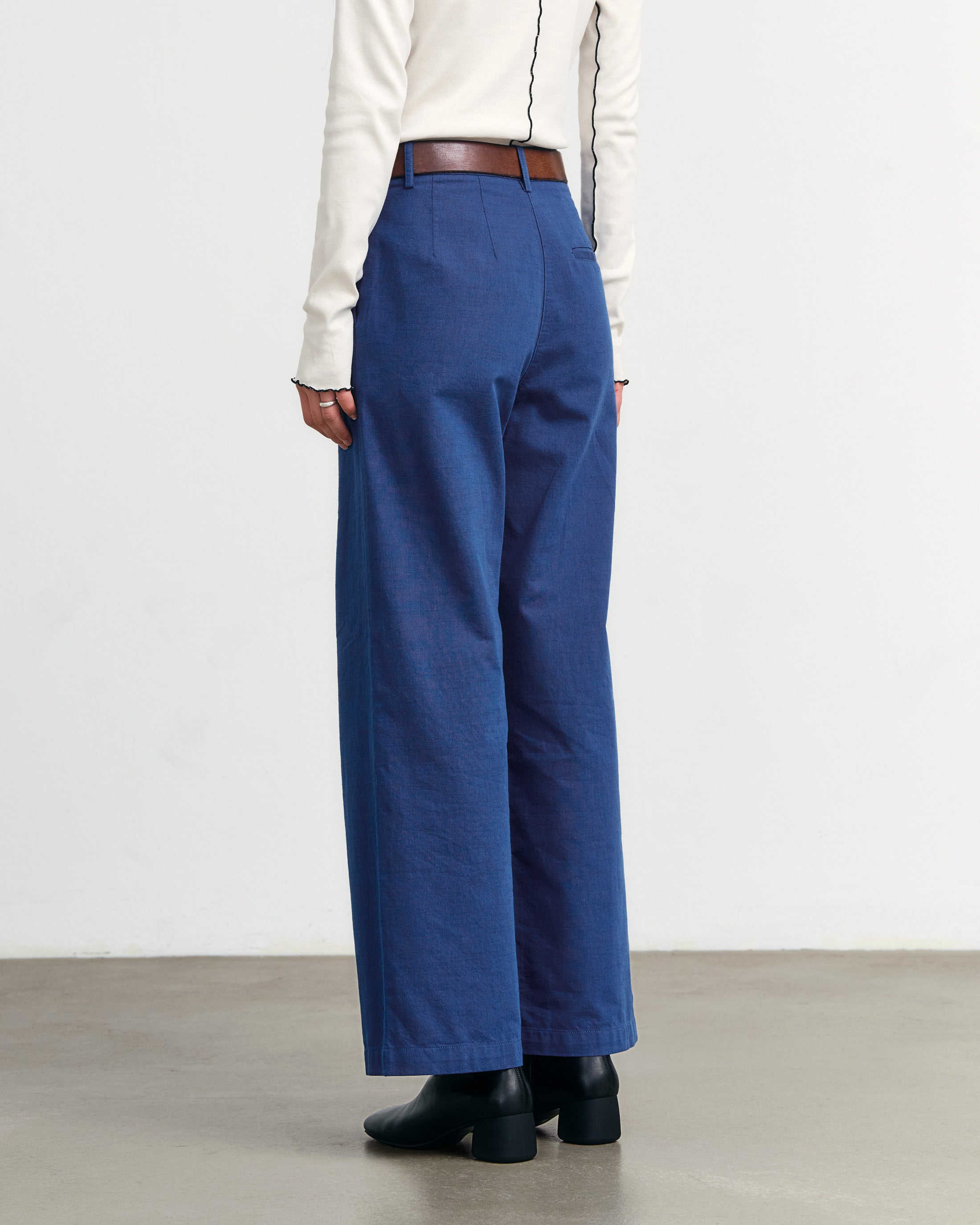 High Waist Hose Bio Baumwolle - Blau