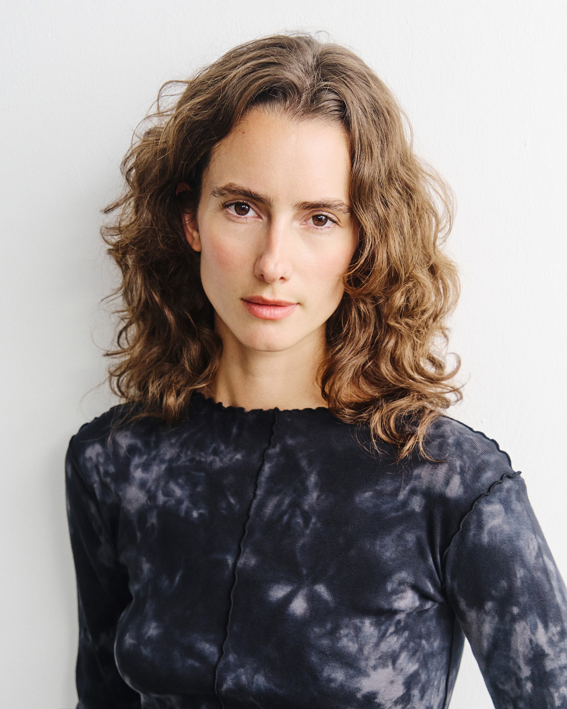 Pin-Tucked Long-Sleeve Organic Cotton - Batik Black