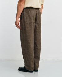 Weite Bundfaltenhose Bio Baumwolle - Canvas Braun