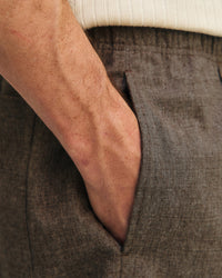 Weite Bundfaltenhose Bio Baumwolle - Canvas Braun