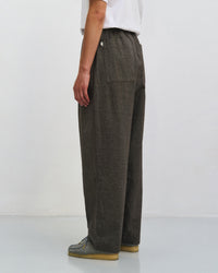 Weite Bundfaltenhose Bio Baumwolle - Canvas Braun