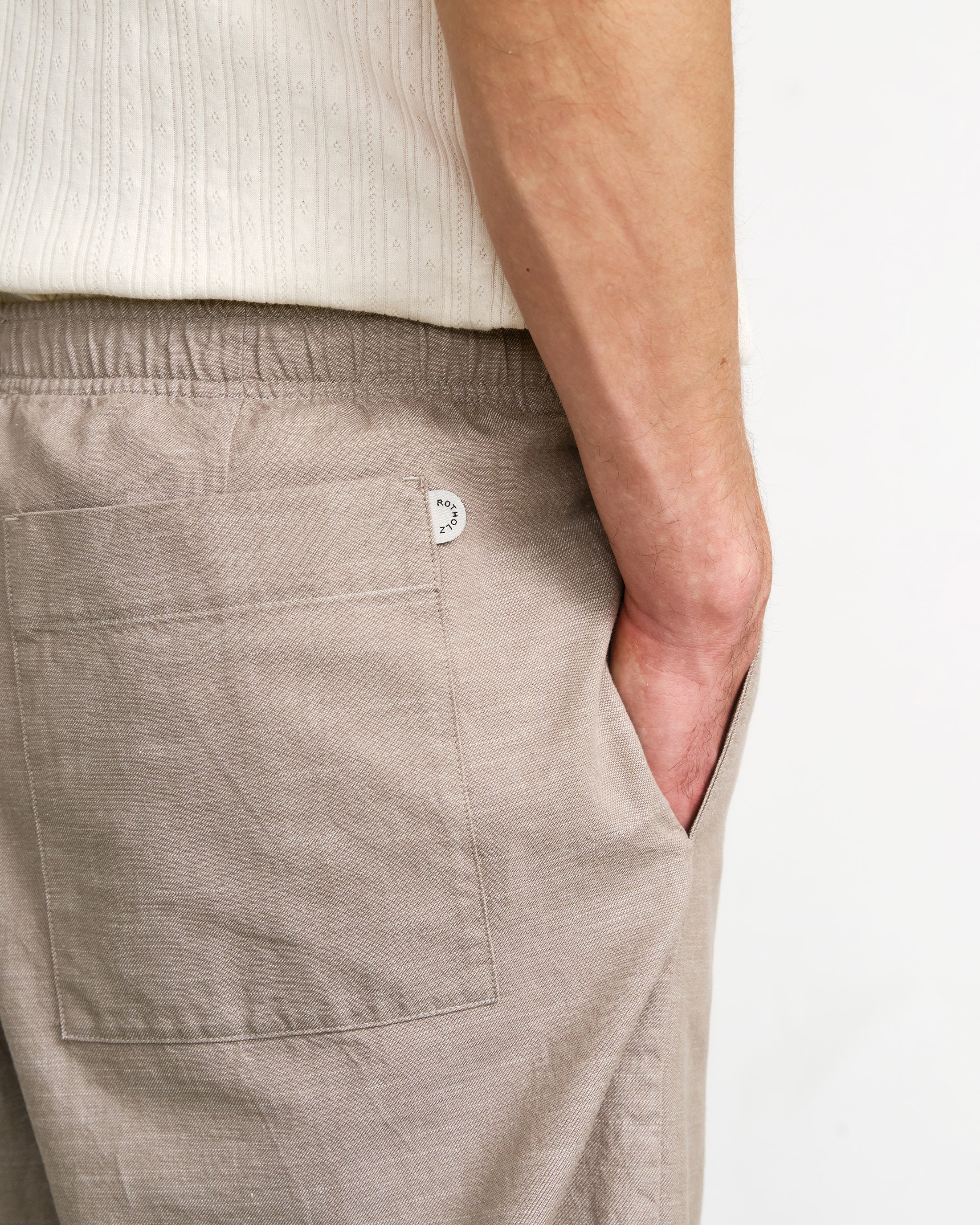 Pleated Wide Pant Organic Cotton - Gray Brown