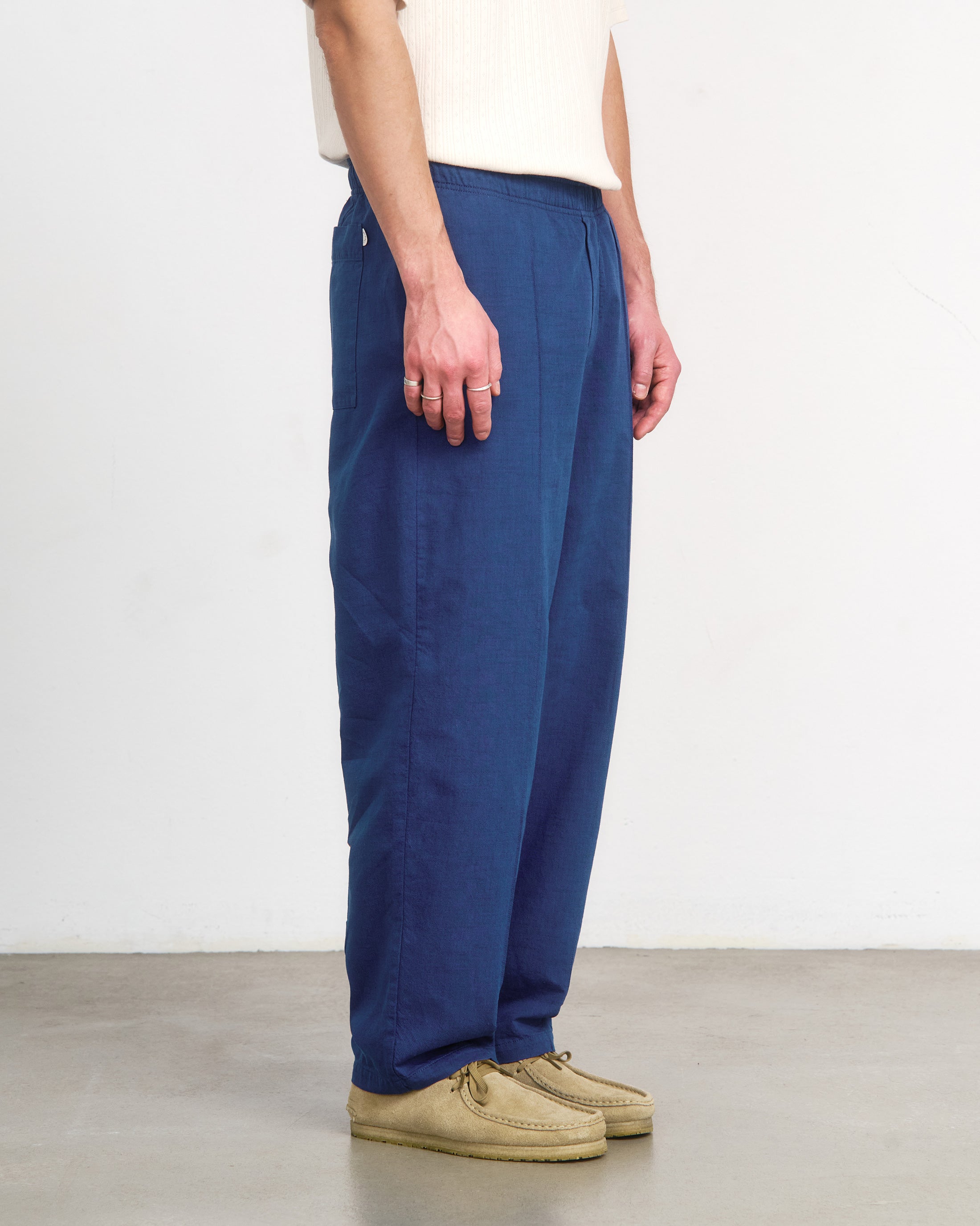 Wide Pleated Trousers Organic Cotton - Sand