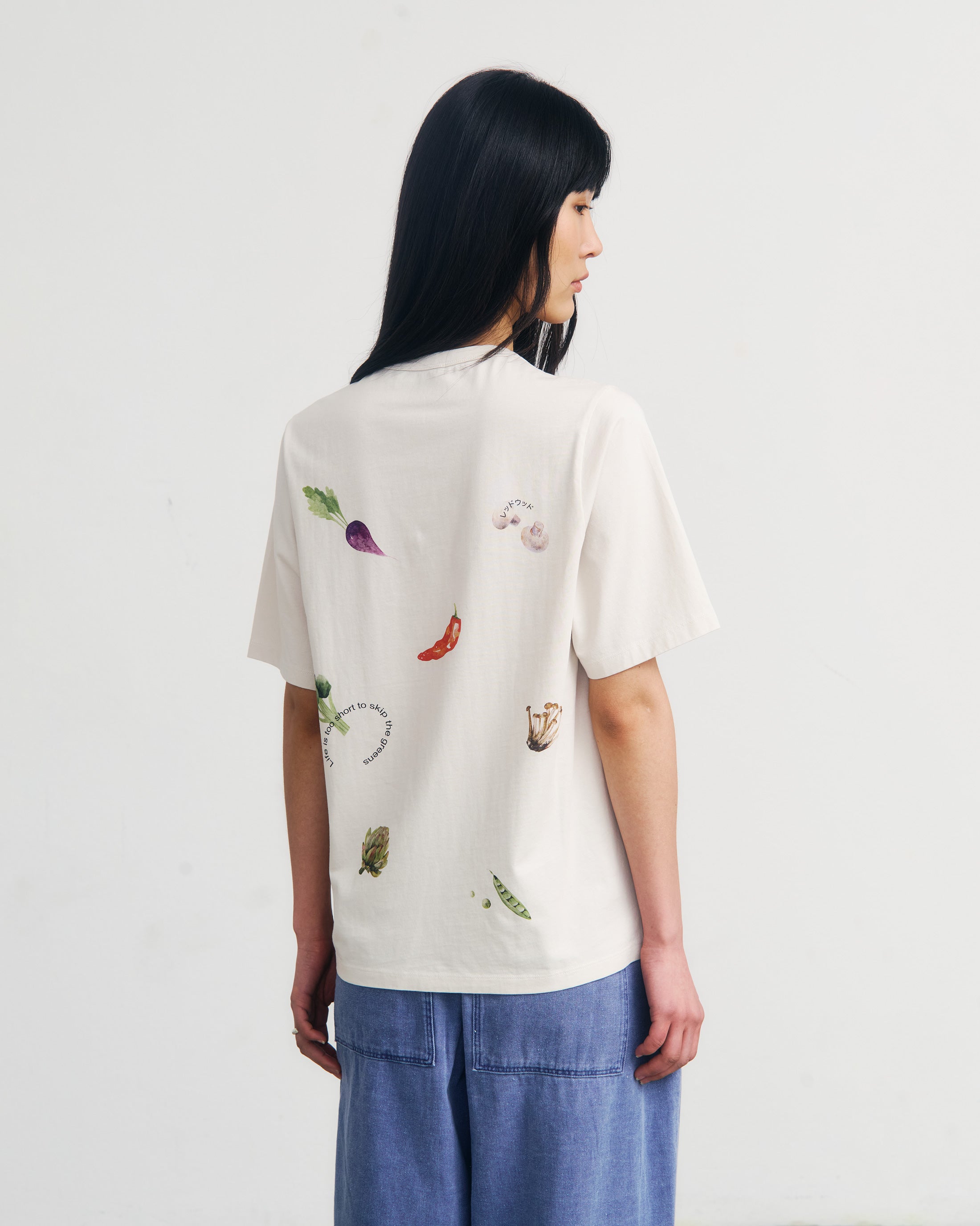 Veggie T-Shirt Bio Baumwolle - Weiß