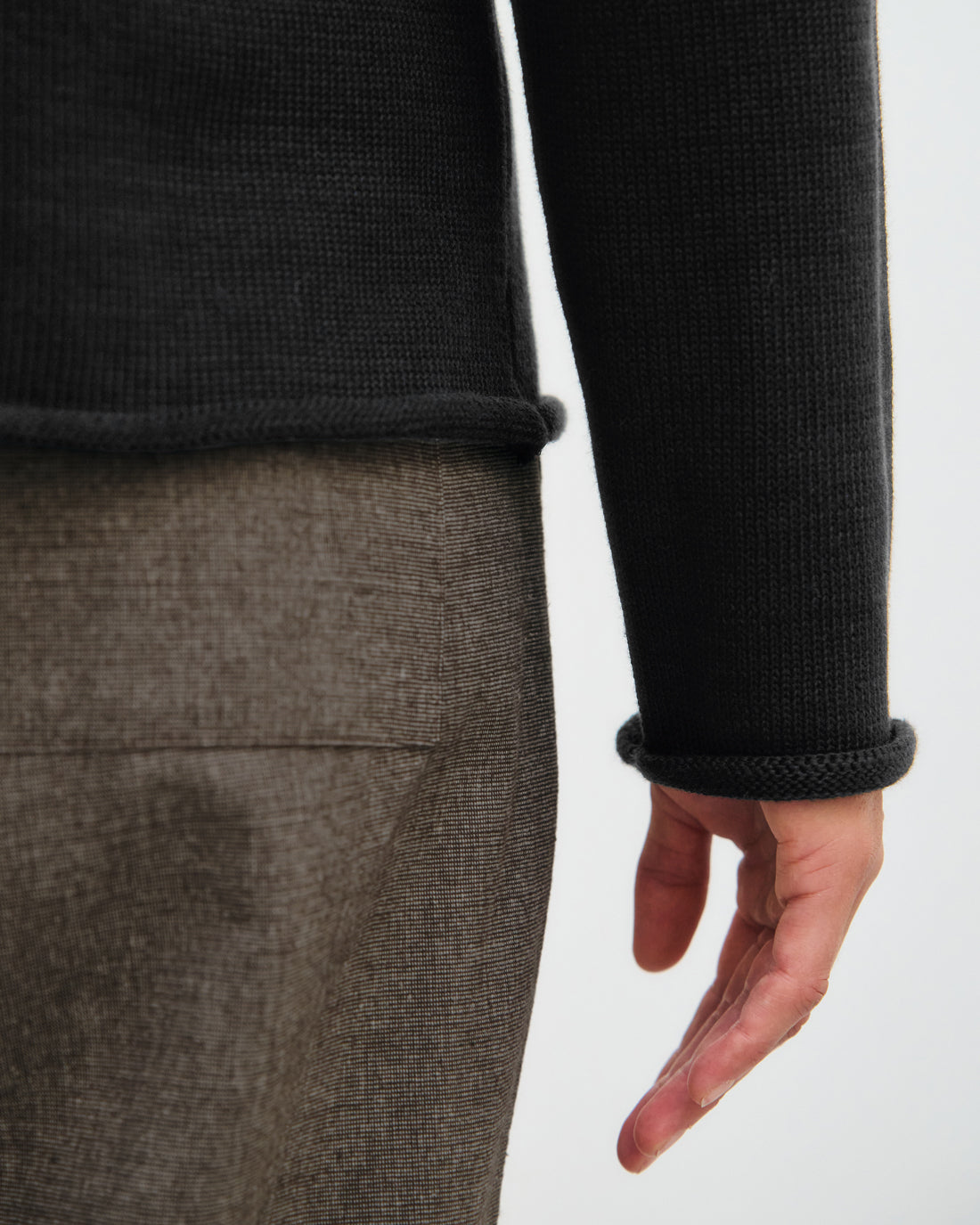 Oversized knit sweater - Black