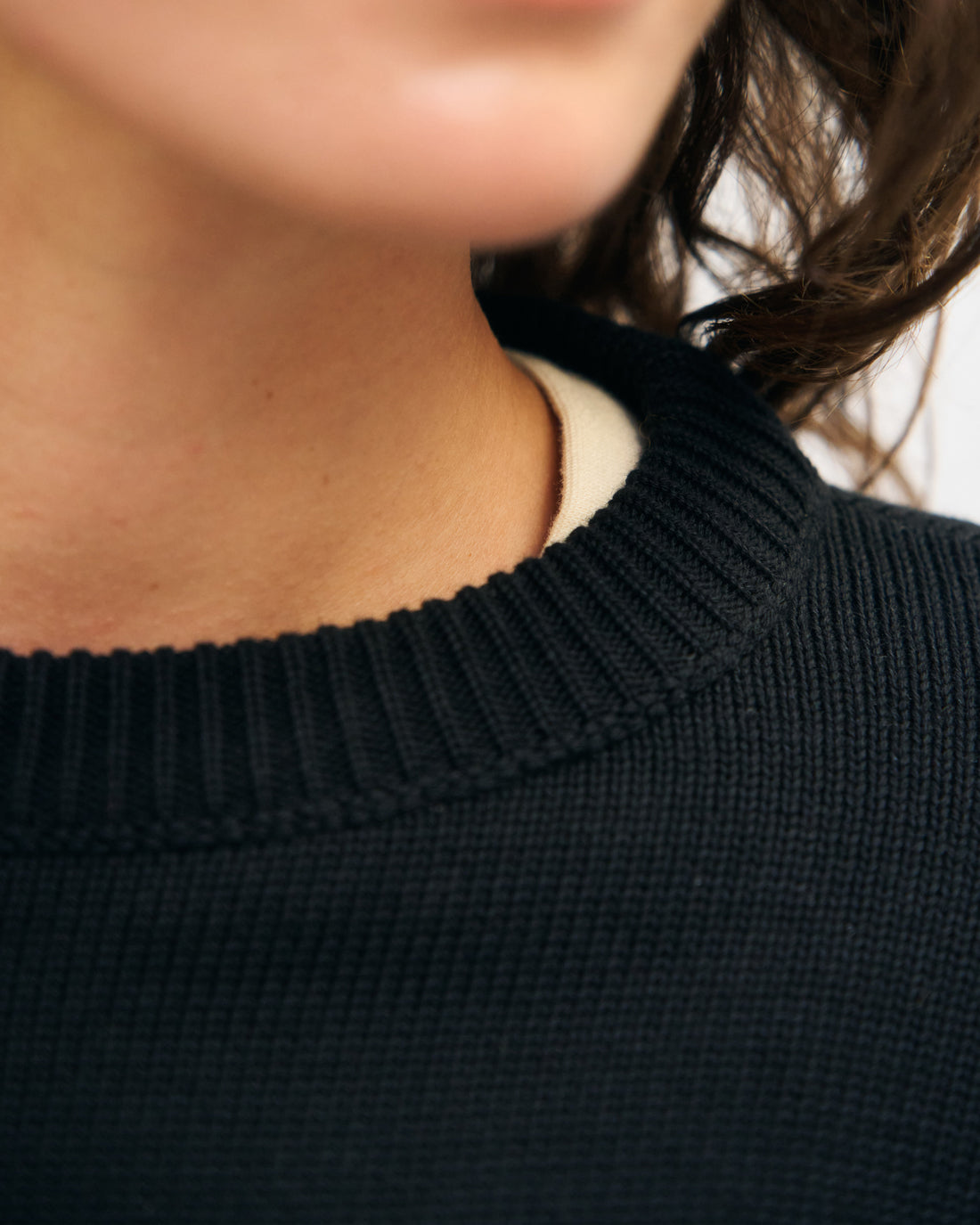 Oversized knit sweater - Black