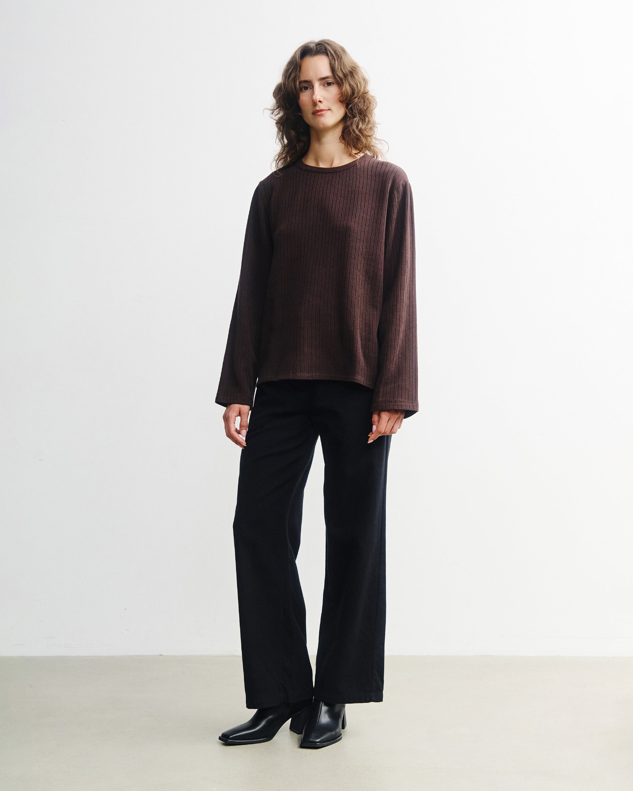 Oversize Longsleeve Organic Cotton - Brown