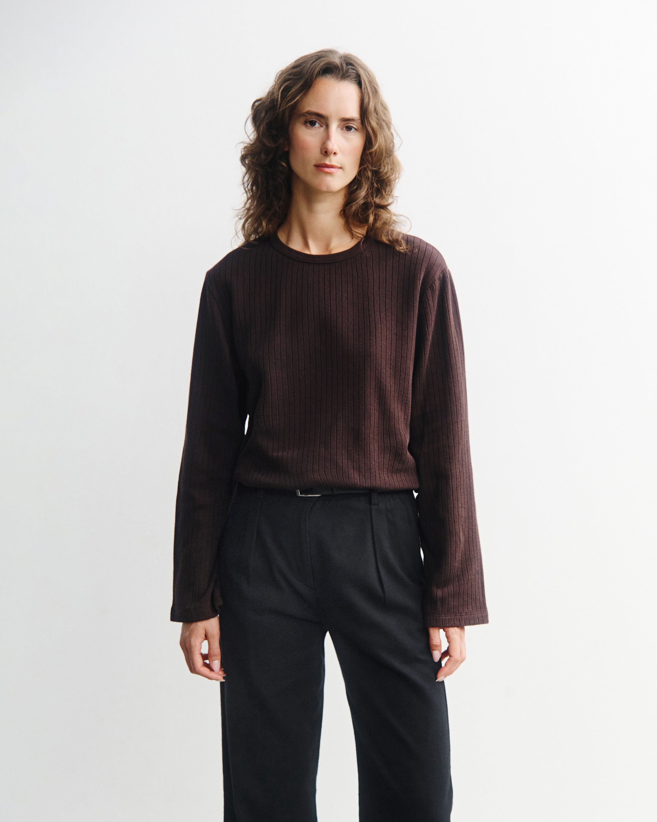 Oversize Longsleeve Organic Cotton - Brown
