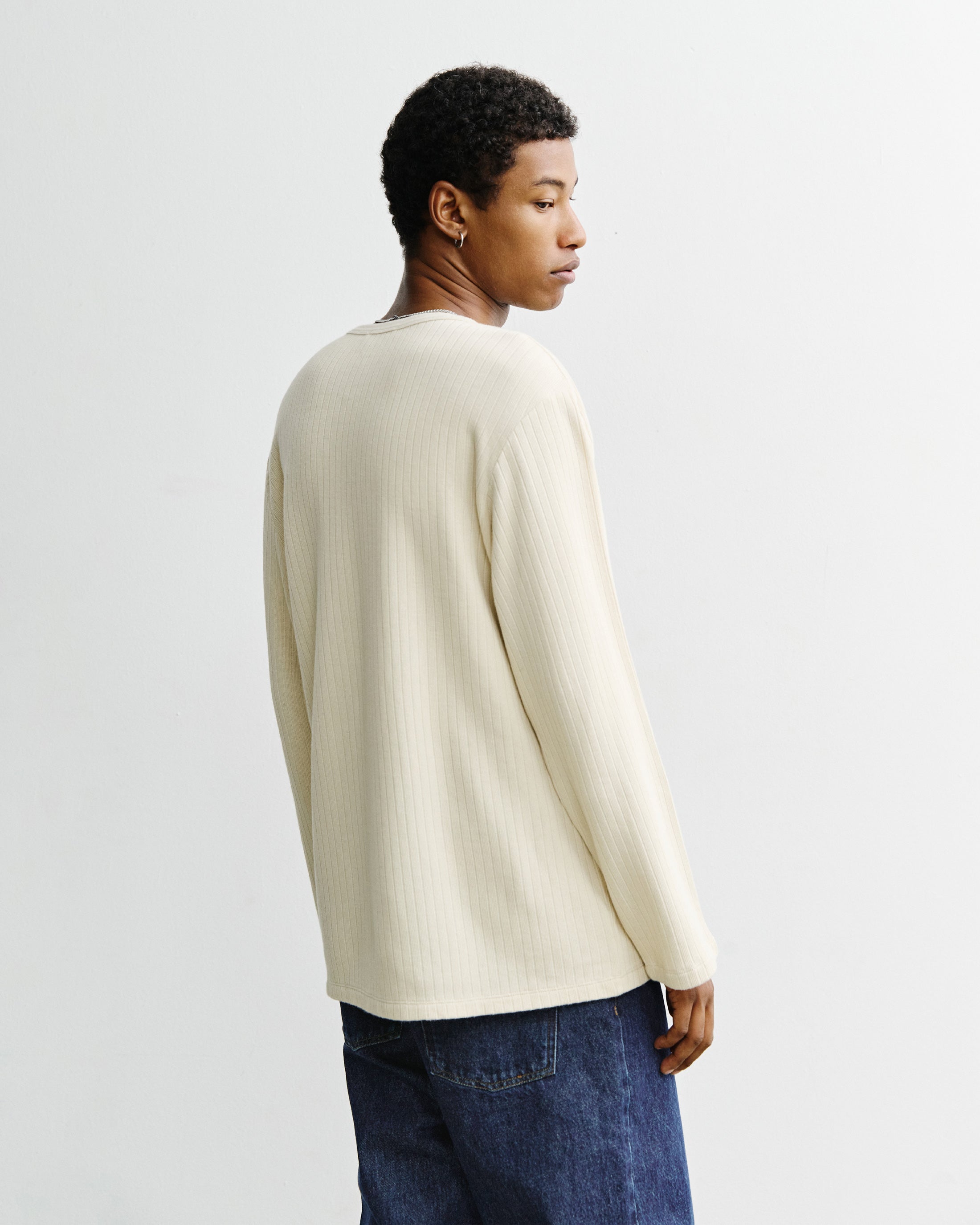 Oversized Organic Cotton Long-Sleeve - Cream