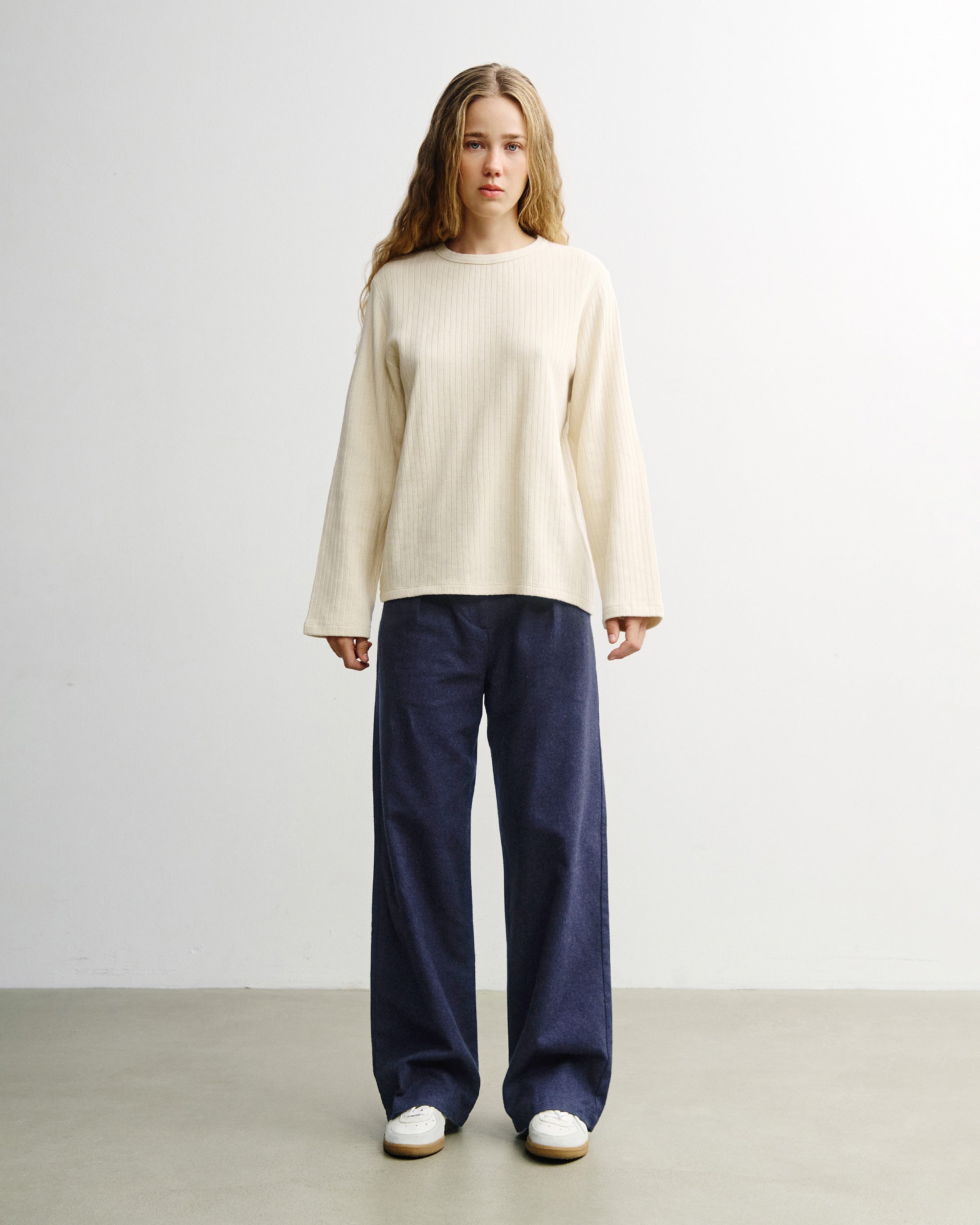 Oversized Organic Cotton Long-Sleeve Shirt - Cream