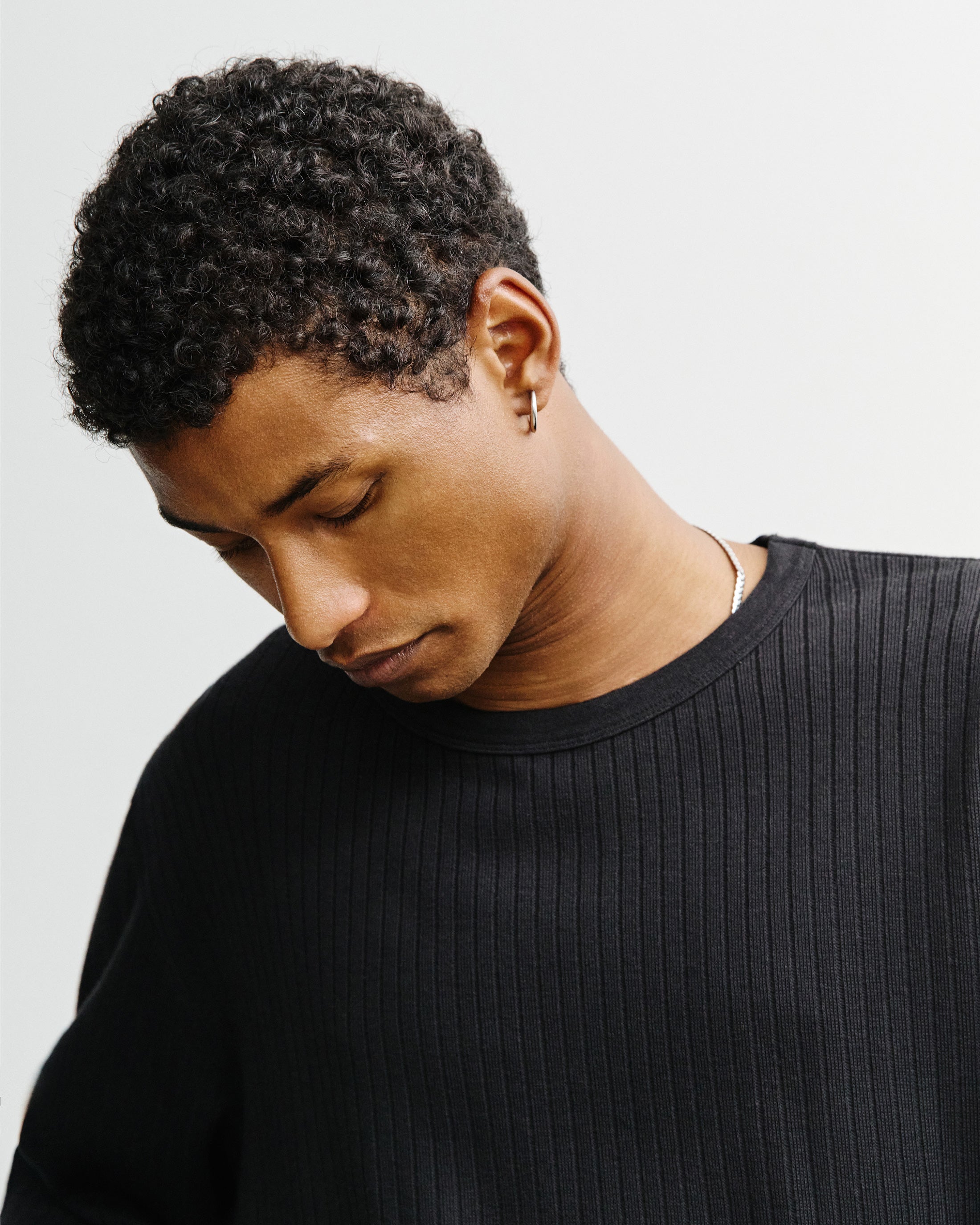 Oversized Organic Cotton Long-Sleeve - Black