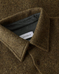 Schweres Overshirt Bio Wollmischung - Dunkelgrün